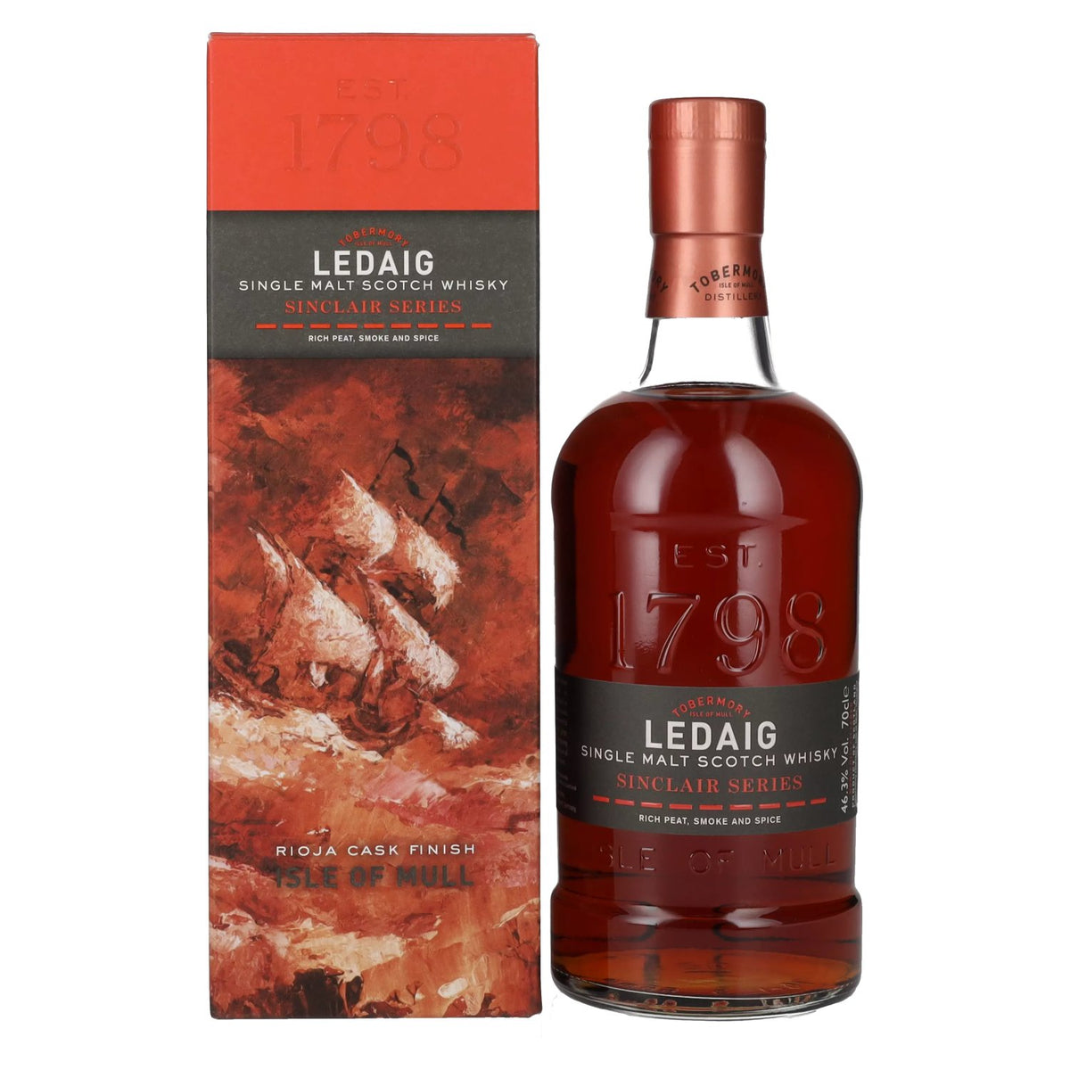 Ledaig SINCLAIR SERIES Rioja Cask Finish 46,3% Vol. 0,7l in gift box