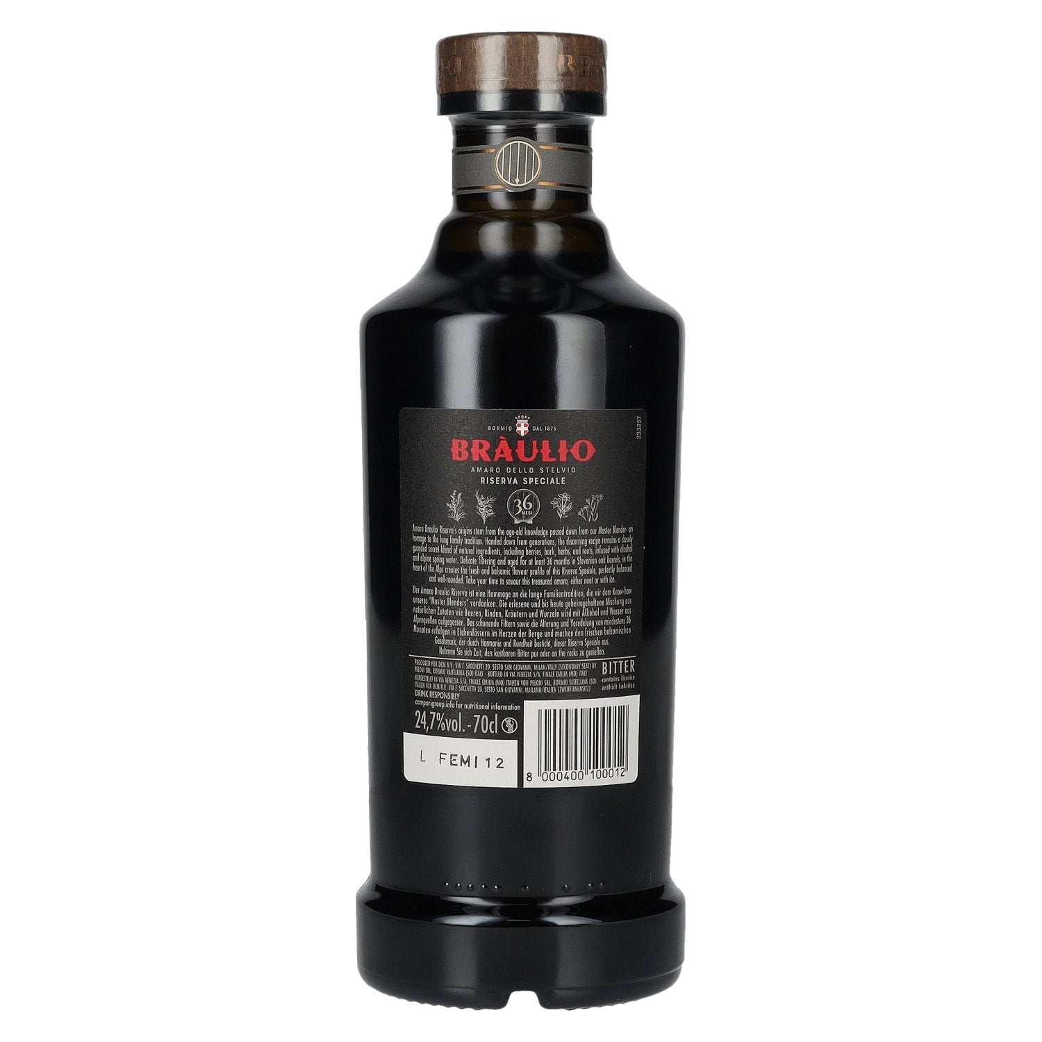 Bràulio Riserva Speciale Amaro Bitter 2020 24,7% Vol. 0,7l