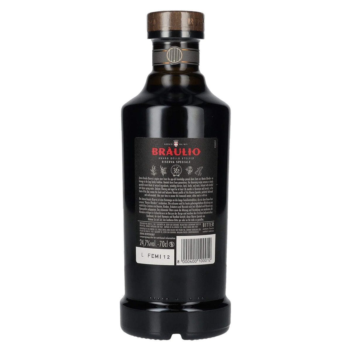 Bràulio Riserva Speciale Amaro Bitter 2020 24,7% Vol. 0,7l