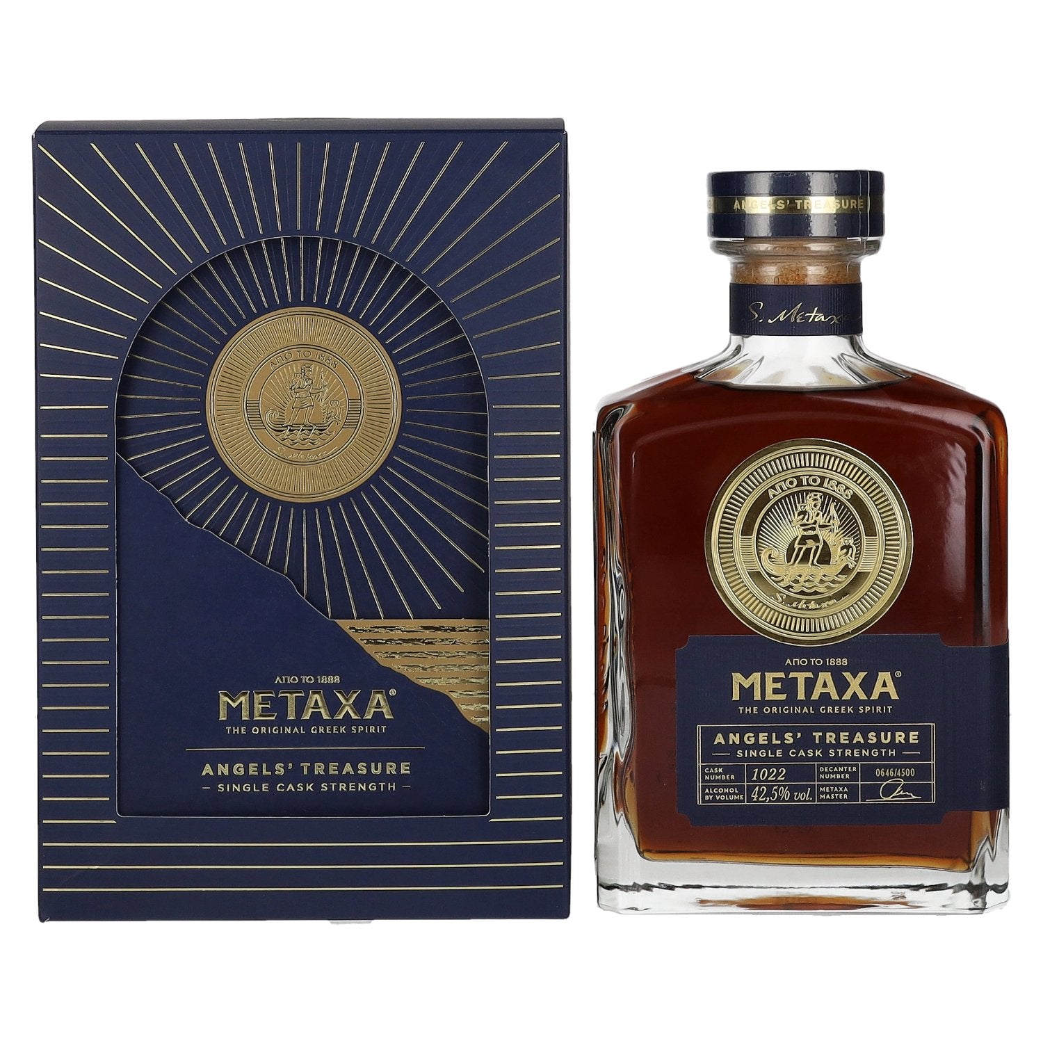 Metaxa Angels' Treasure Single Cask Strength 42,5% Vol. 0,7l in Geschenkbox