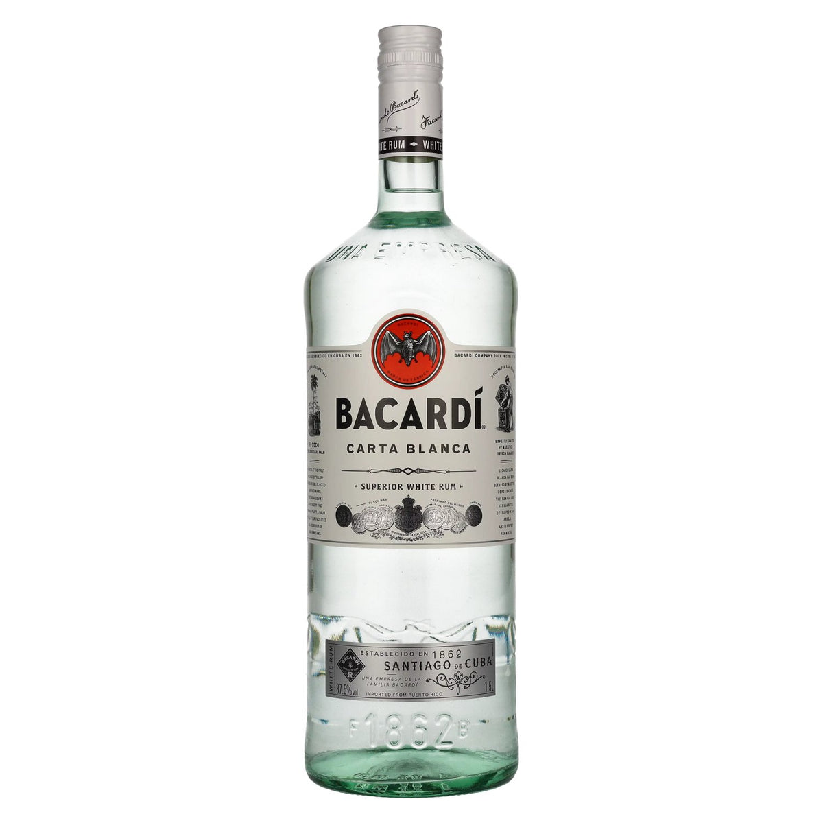 Bacardi Ron Carta Blanca Superior 37,5 % vol. 1,5 l