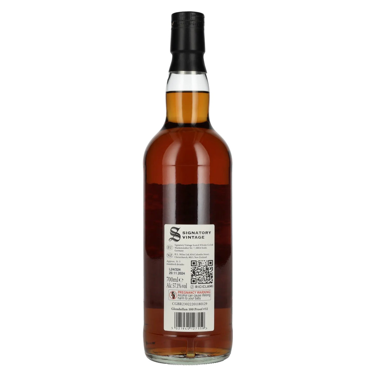 Signatory Vintage 100 Proof Edition GLENDULLAN 11 Years Old Single Malt #32 2012 57,1% Vol. 0,7l