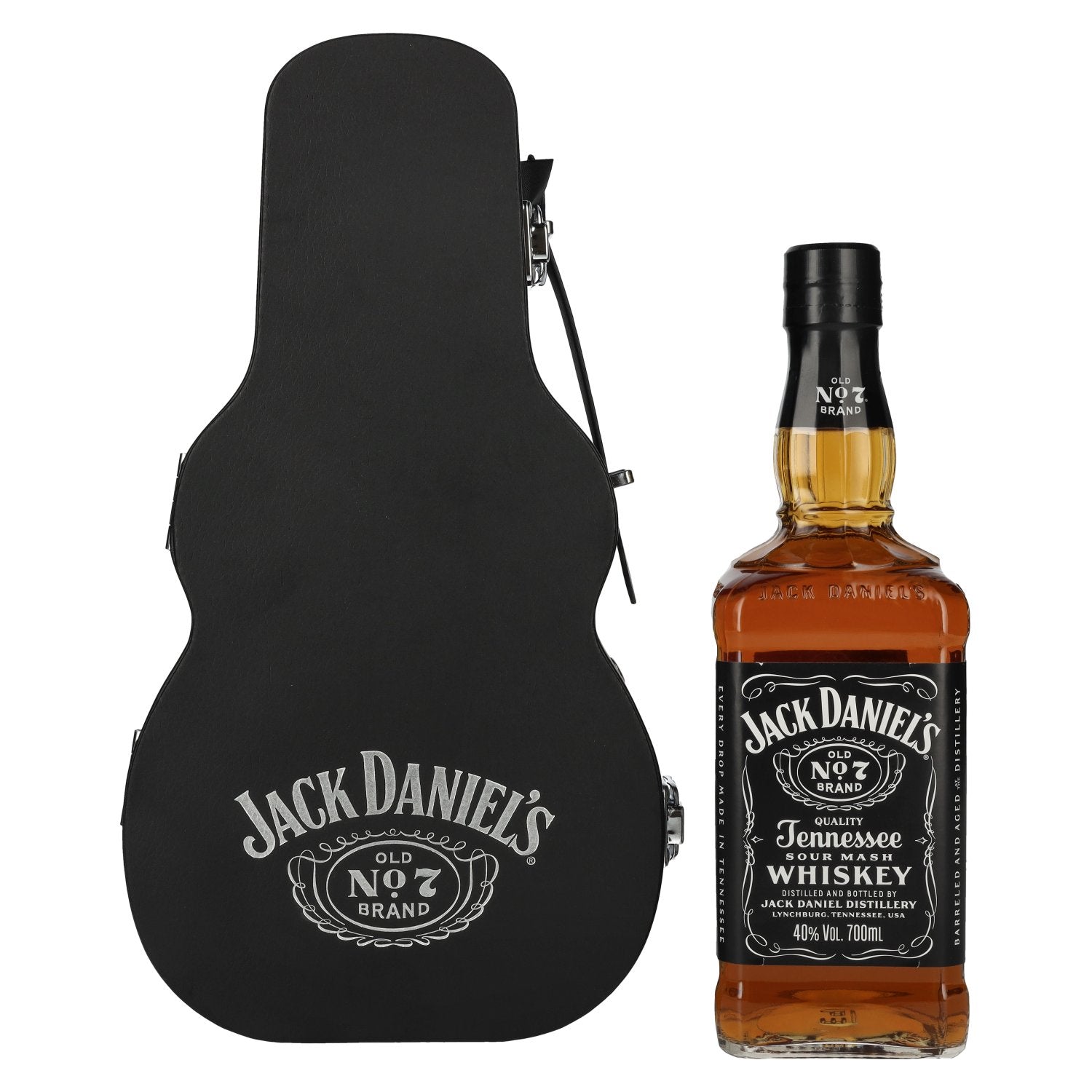 Jack Daniel's Tennessee Whiskey Guitar Case Edition 40% vol. 0,7l en coffret cadeau