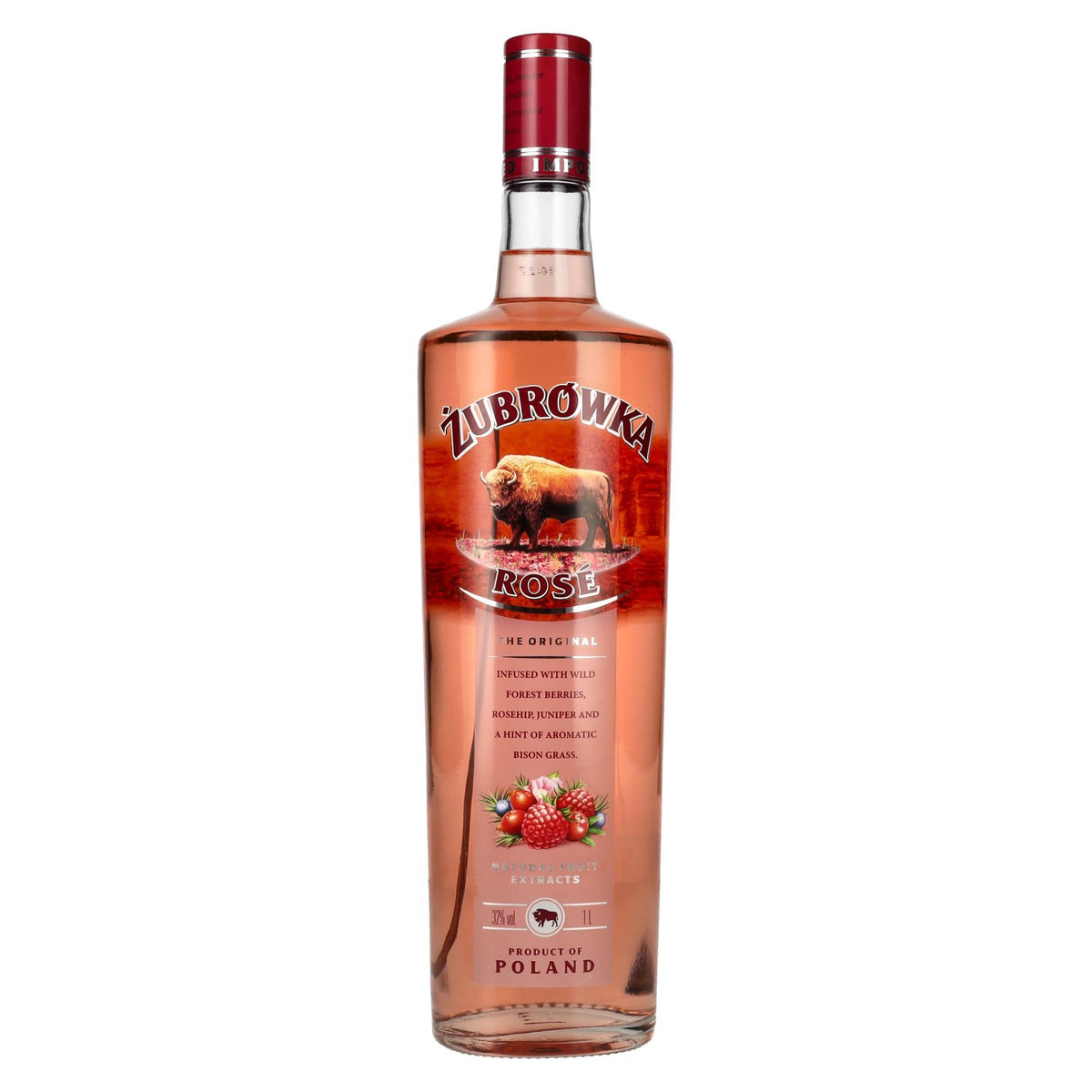 Vodka Zubrowka ROSE 32 % vol. 1 l