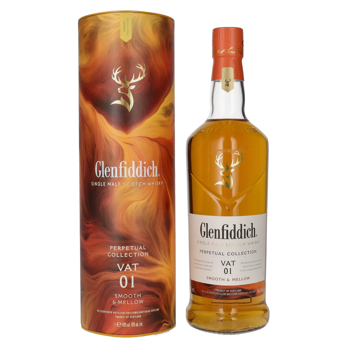 Glenfiddich Perpetual Collection VAT 01 Smooth &amp; Mellow 40% vol. 1l en boîte cadeau