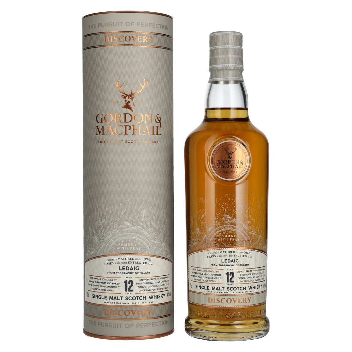 Gordon &amp; MacPhail LEDAIG 12 Years Old DISCOVERY Single Malt Scotch Whisky 43% Vol. 0,7l en coffret cadeau
