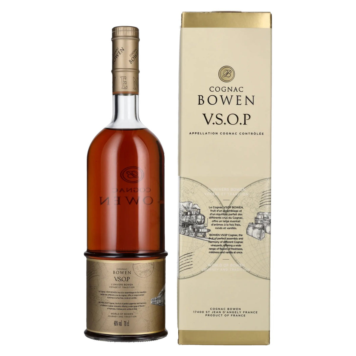 Cognac Bowen V.S.O.P. 40% Vol. 0,7l in Geschenkbox