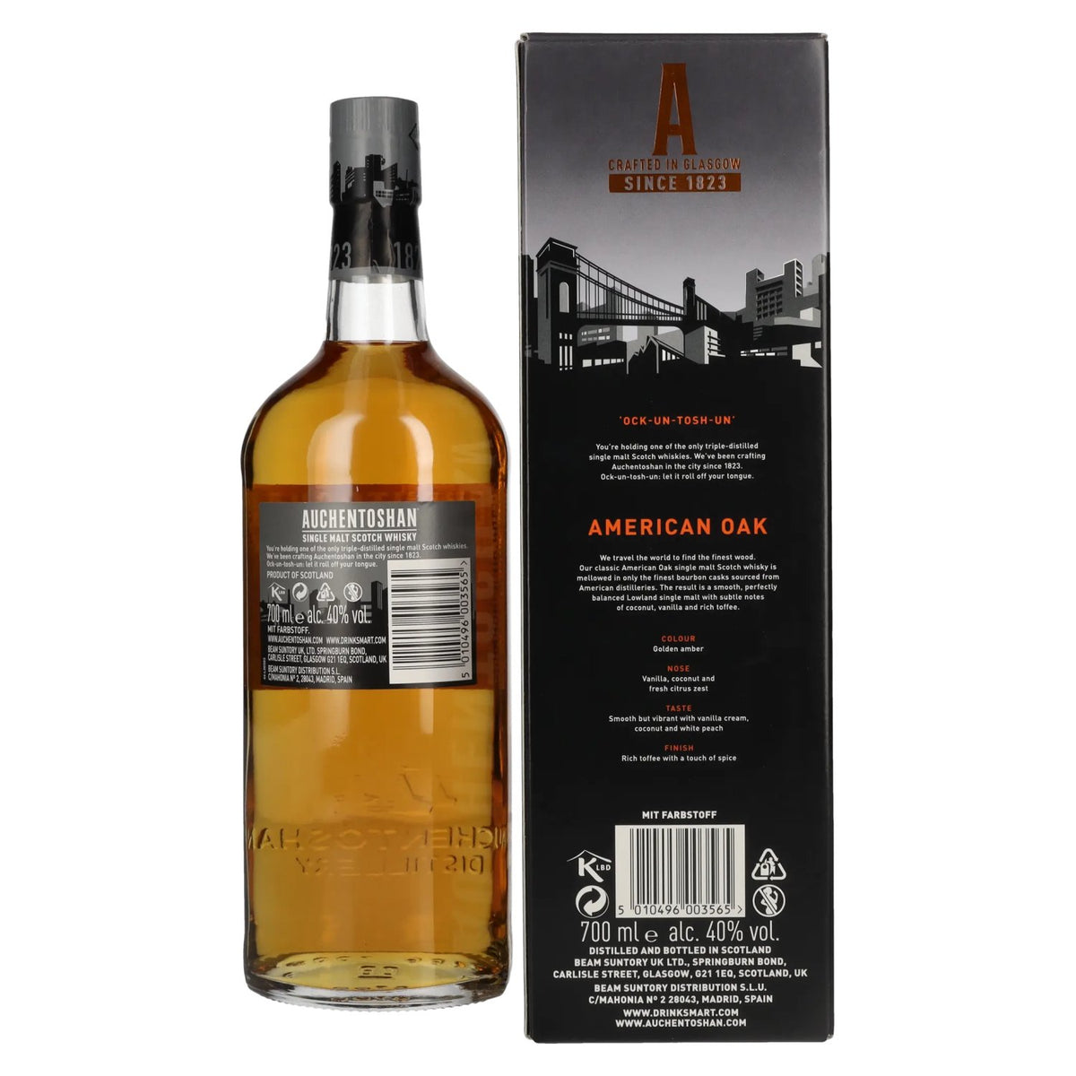 Auchentoshan AMERICAN OAK Single Malt Scotch Whisky 40% Vol. 0,7l in Geschenkbox