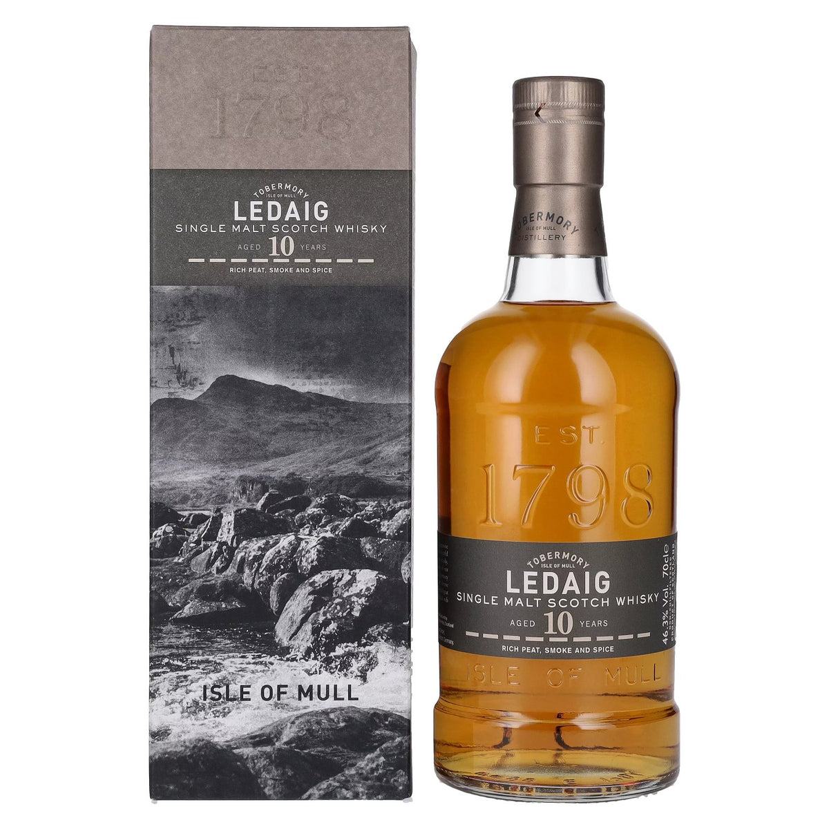 Ledaig 10 Years Old Single Malt Scotch Whisky 46,3% Vol. 0,7l in gift box