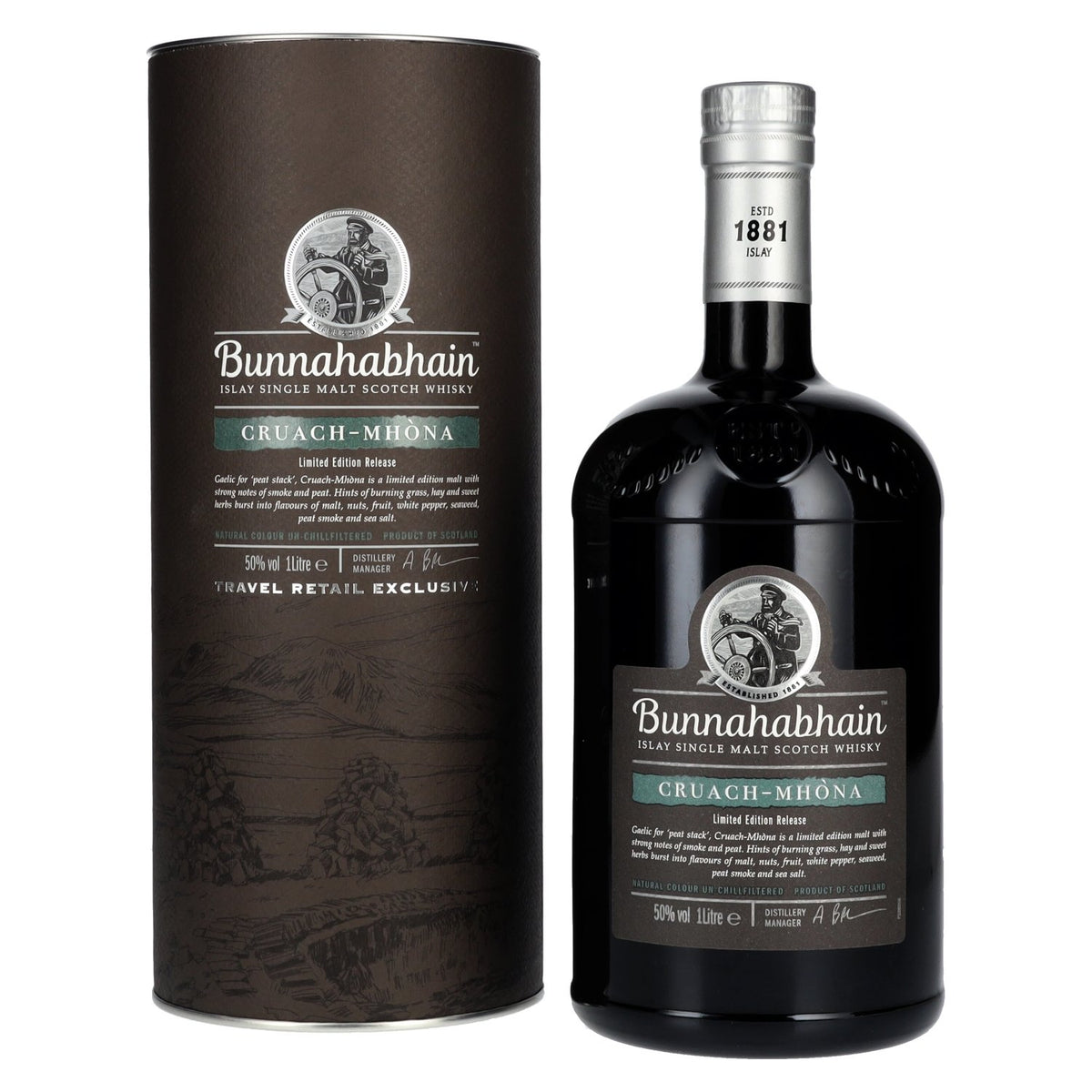 Bunnahabhain CRUACH-MHÒNA Travel Exclusive Islay Single Malt Scotch Whisky 50% Vol. 1l in gift box
