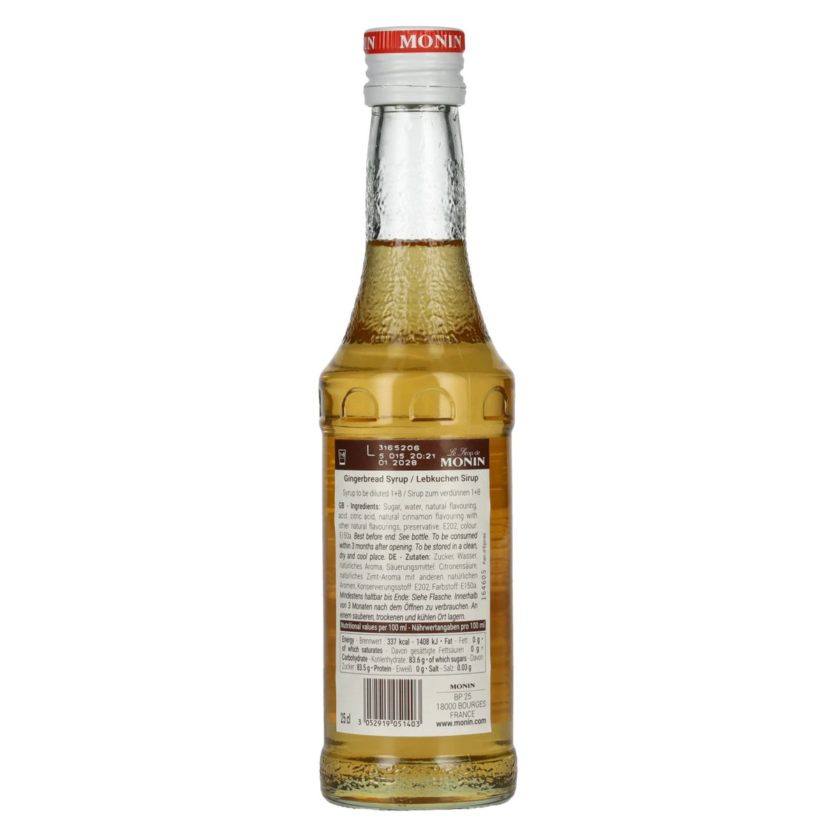 Le Sirop de Monin LEBKUCHEN 0,25l