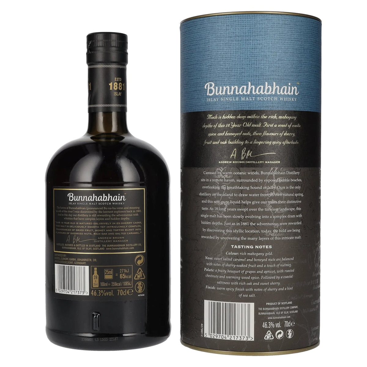 Bunnahabhain 18 Years Old Islay Single Malt Scotch Whisky 46,3% Vol. 0,7l in gift box