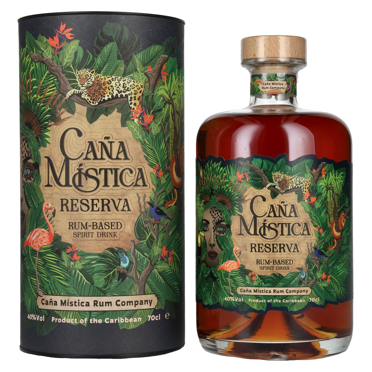 Caña Mística Reserva Rum-Based Spirit Drink 40% Vol. 0,7l in gift box