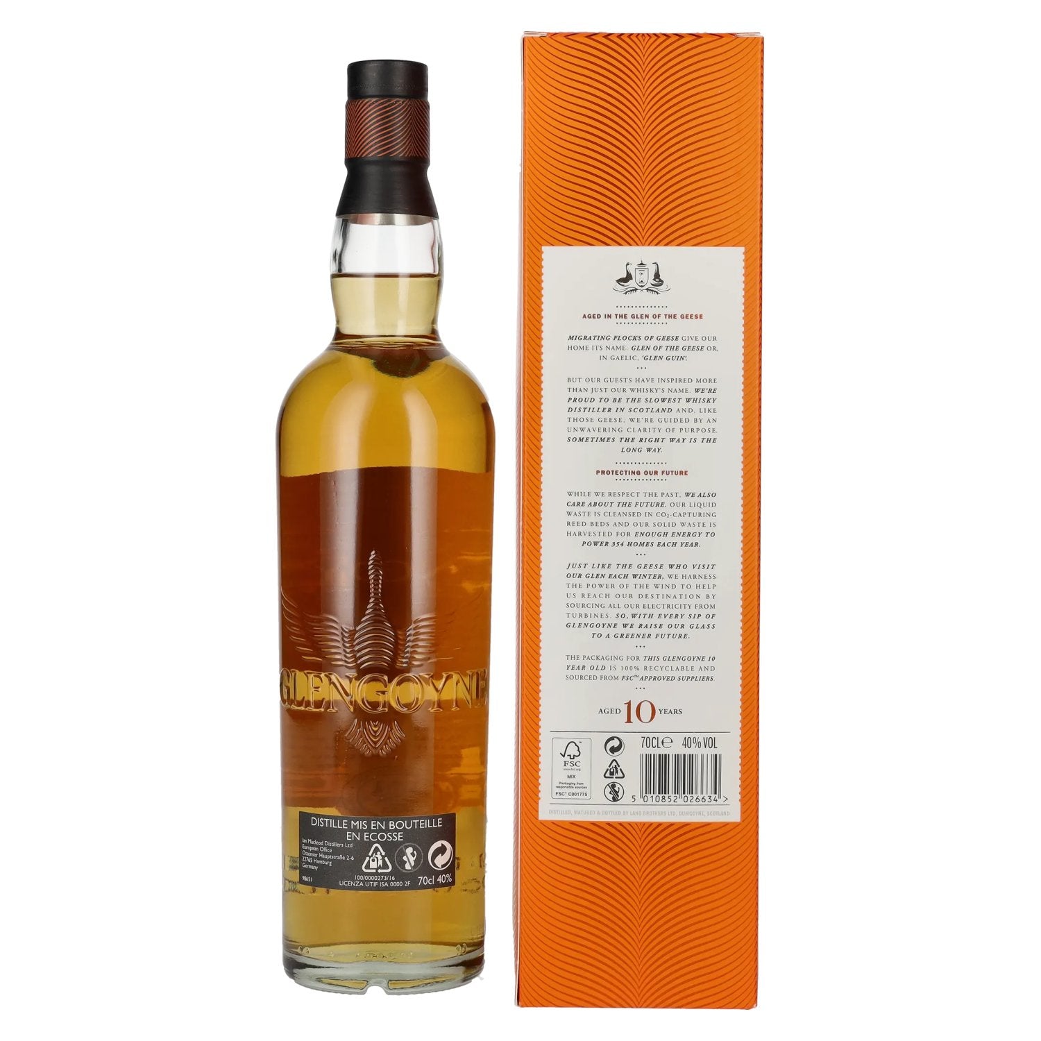 Glengoyne 10 Years Old Highland Single Malt Scotch Whisky 40% Vol. 0,7l in Geschenkbox