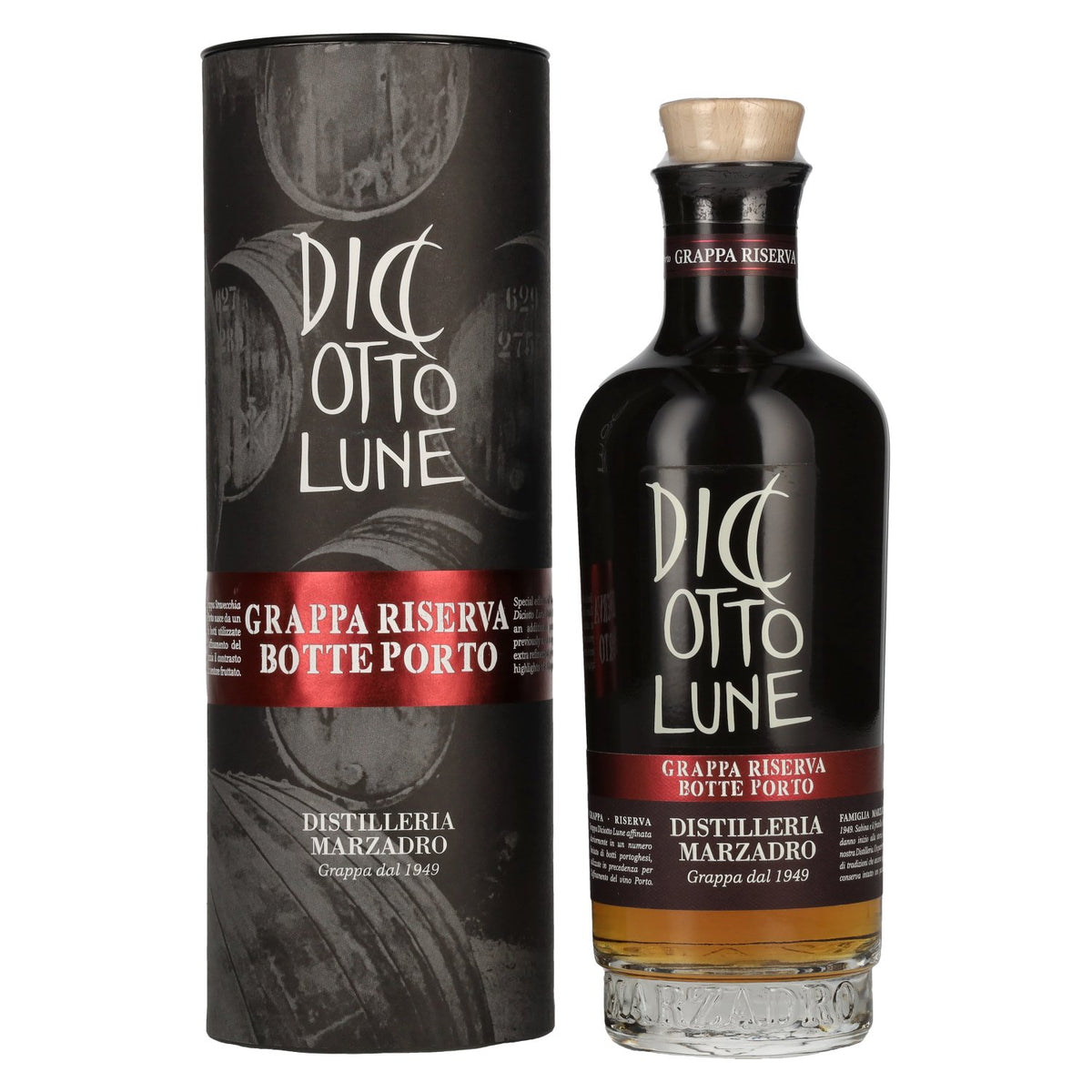 Marzadro DICIOTTO Lune Botte Porto 42% Vol. 0,5l in gift box