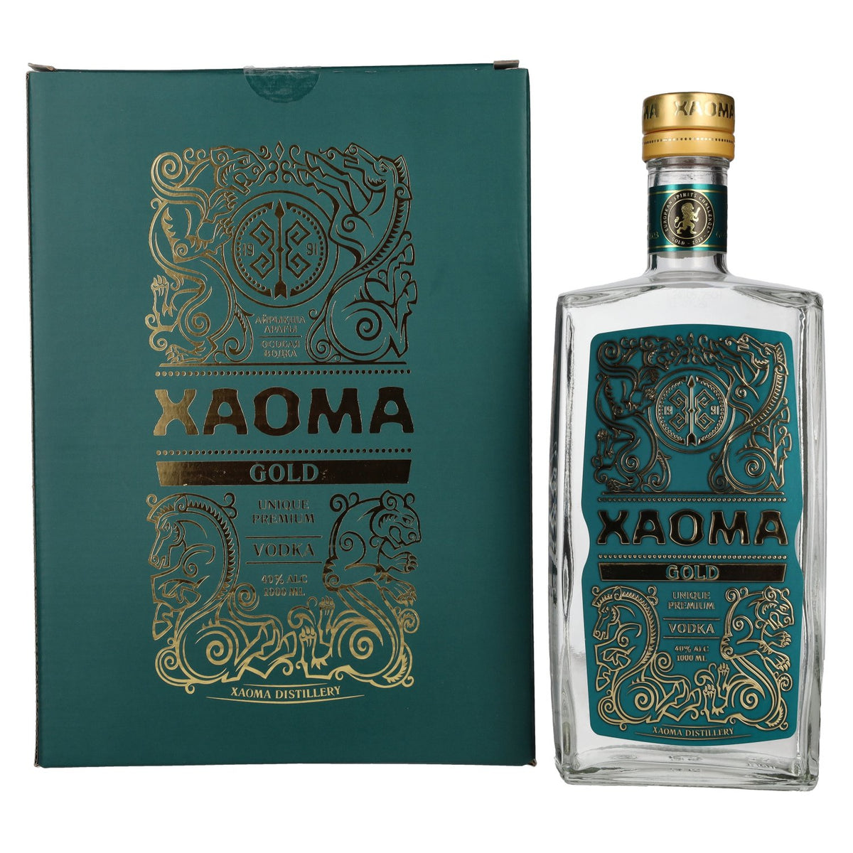 XAOMA Gold Unique Premium Vodka 40% Vol. 1l in Geschenkbox