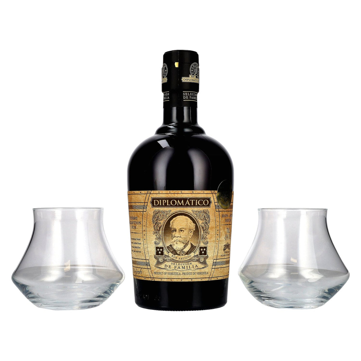 Diplomático SELECCIÓN DE FAMILIA Rum 43% Vol. 0,7l in gift box with 2 glasses