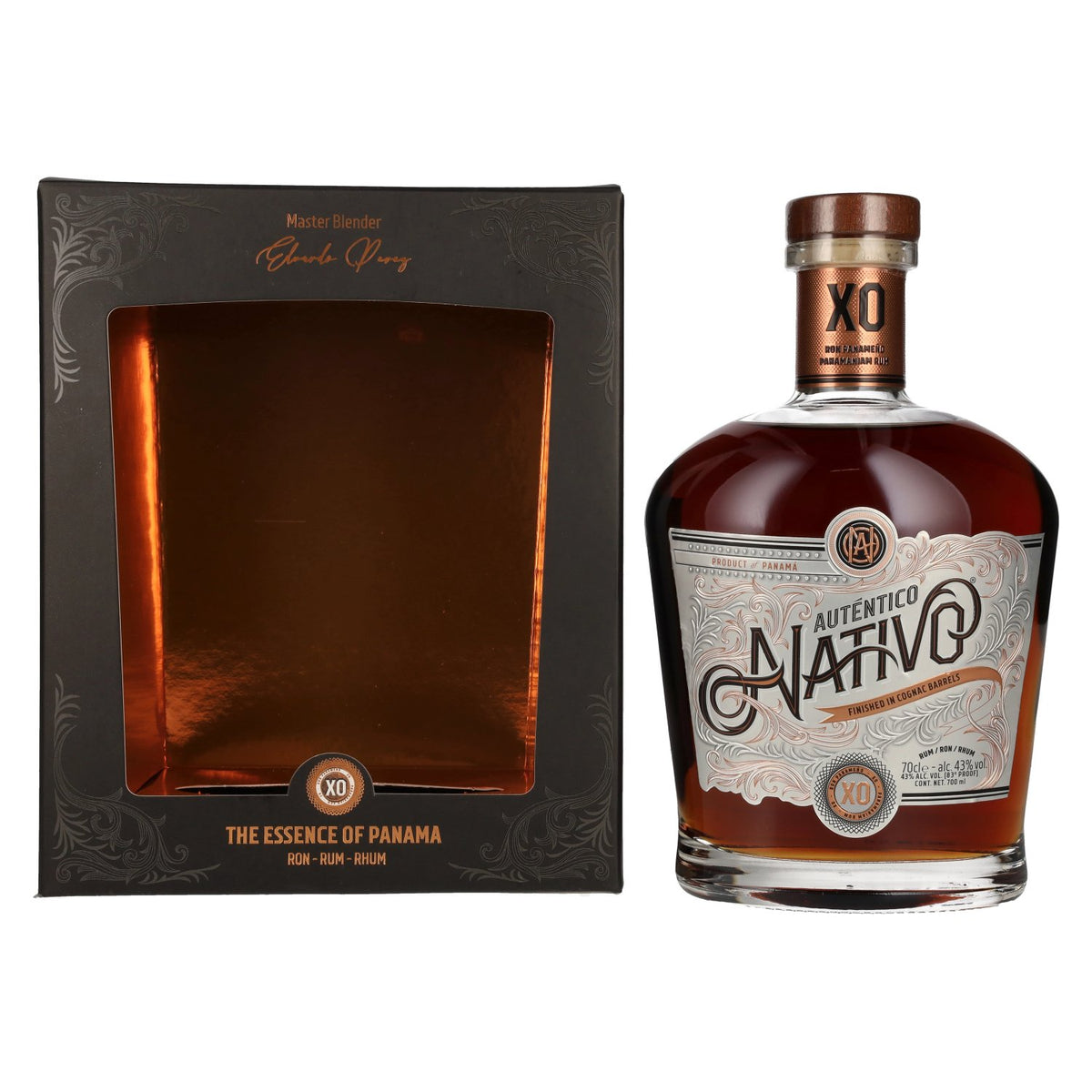 Auténtico Nativo XO Cognac Barrels Finish 43% Vol. 0,7l in gift box