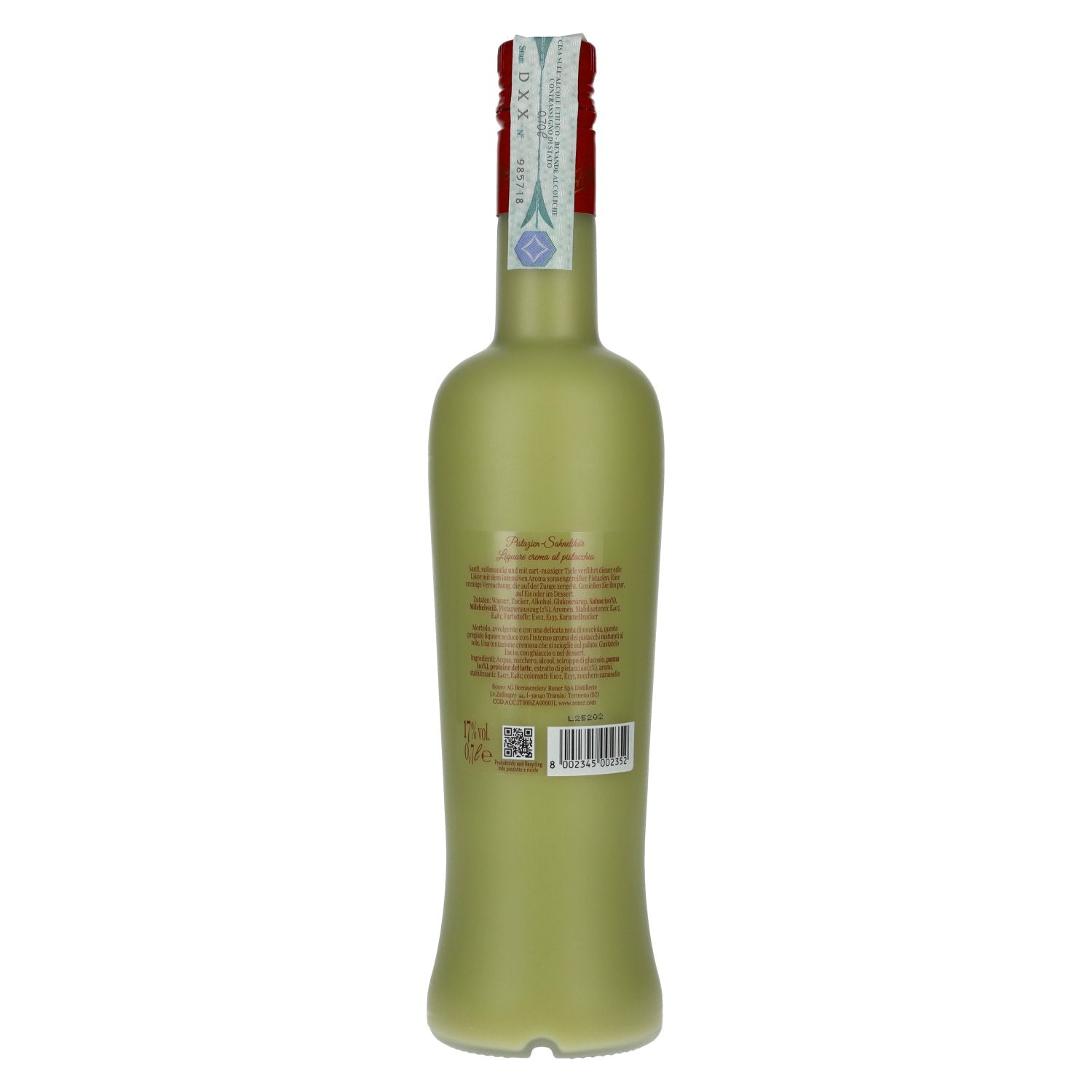 Roner pistachio cream liqueur 17% vol. 0.7l