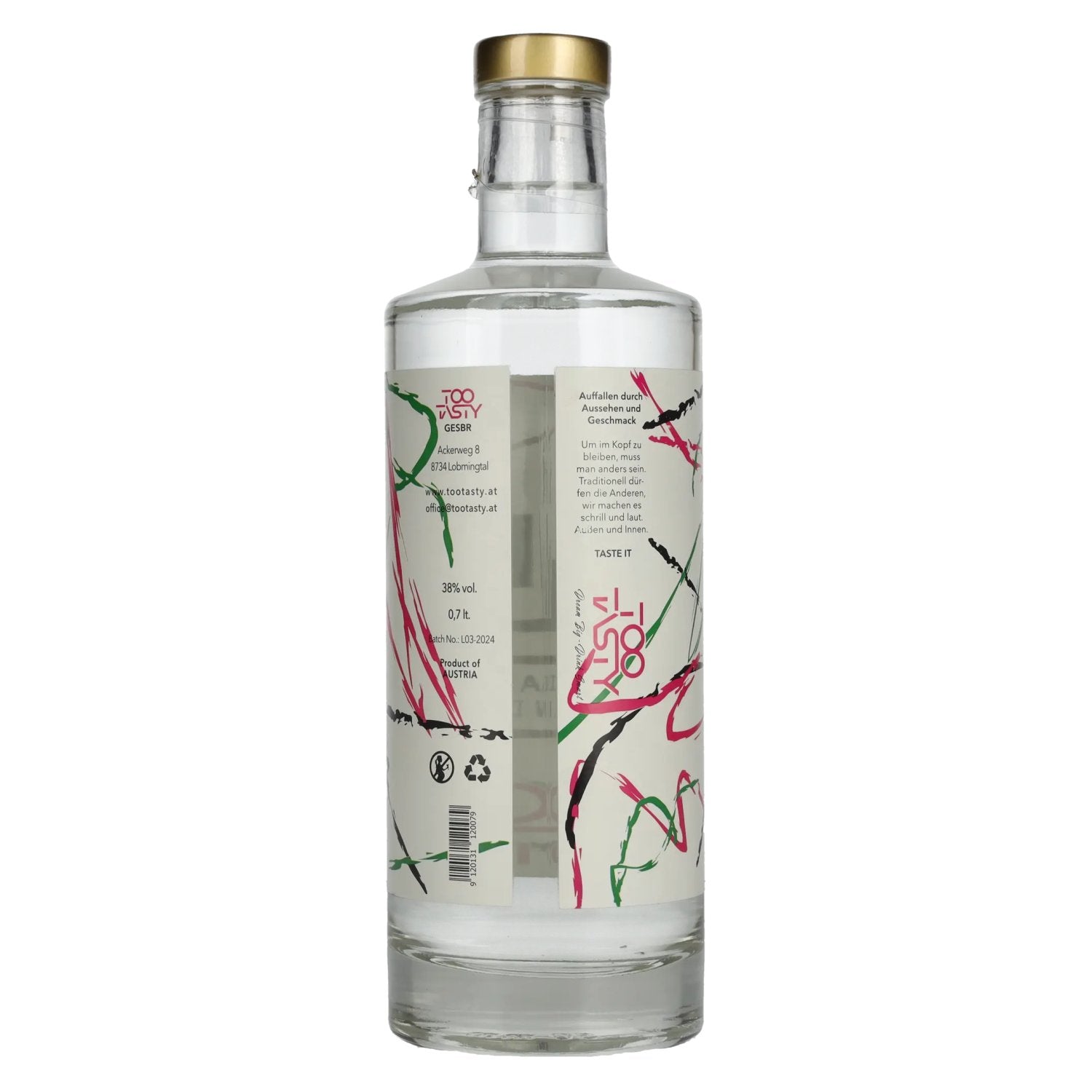 Too Tasty WILLI Williams Brand 38% vol. 0,7l