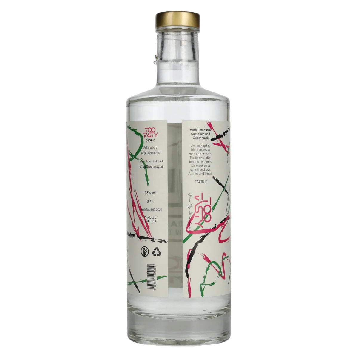 Too Tasty WILLI Williams Brandy 38% Vol. 0,7l