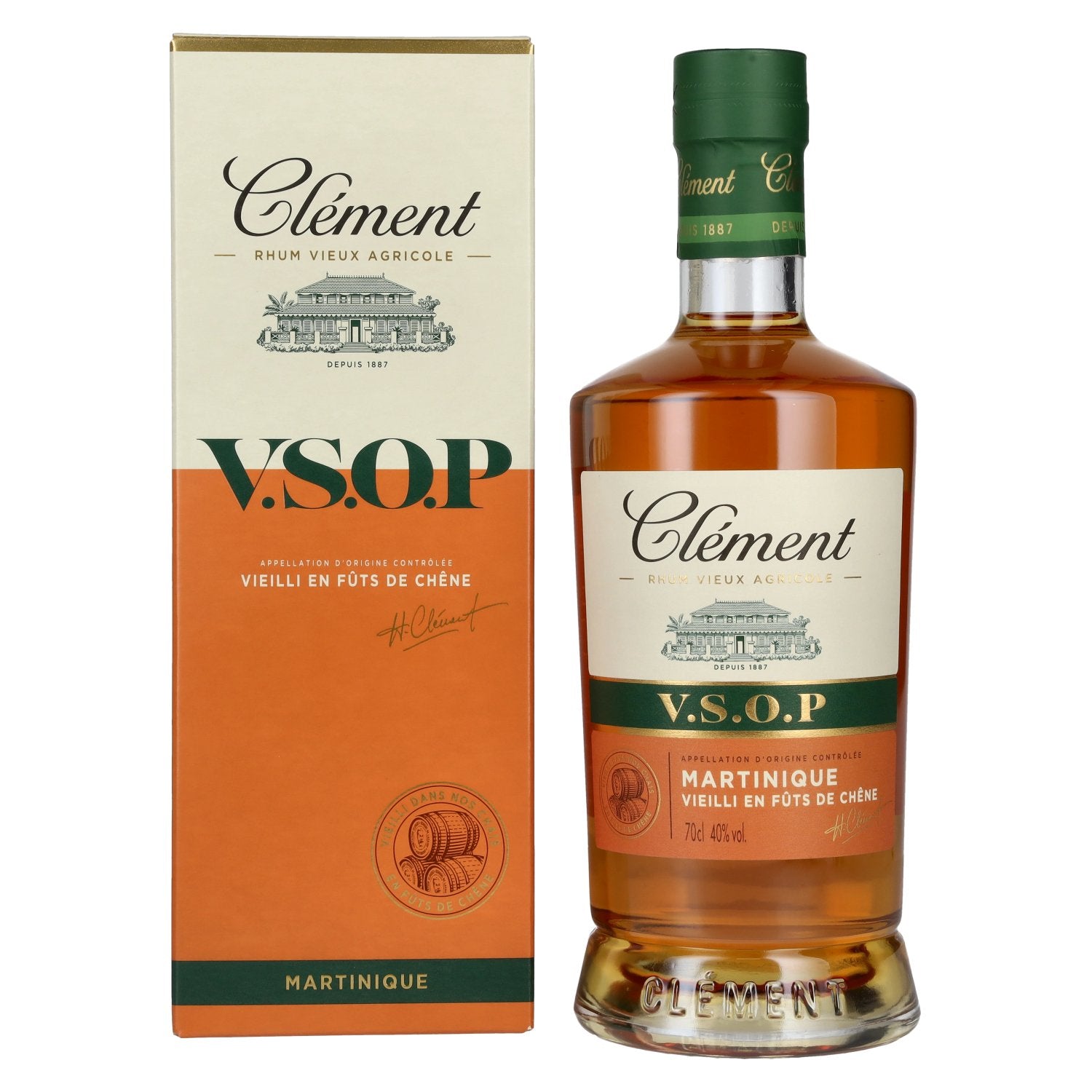 Clément Vieux Agricole V.S.O.P. rum, aged in oak barrels, 40% vol., 0.7l, in a gift box