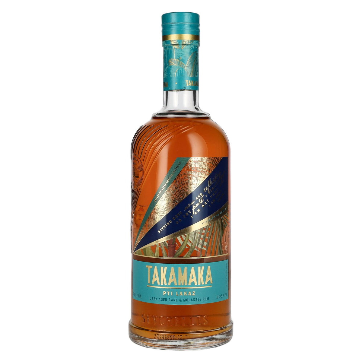 Rhum Takamaka PTI LAKAZ, lot 2, 45,1 % vol., 0,7 l