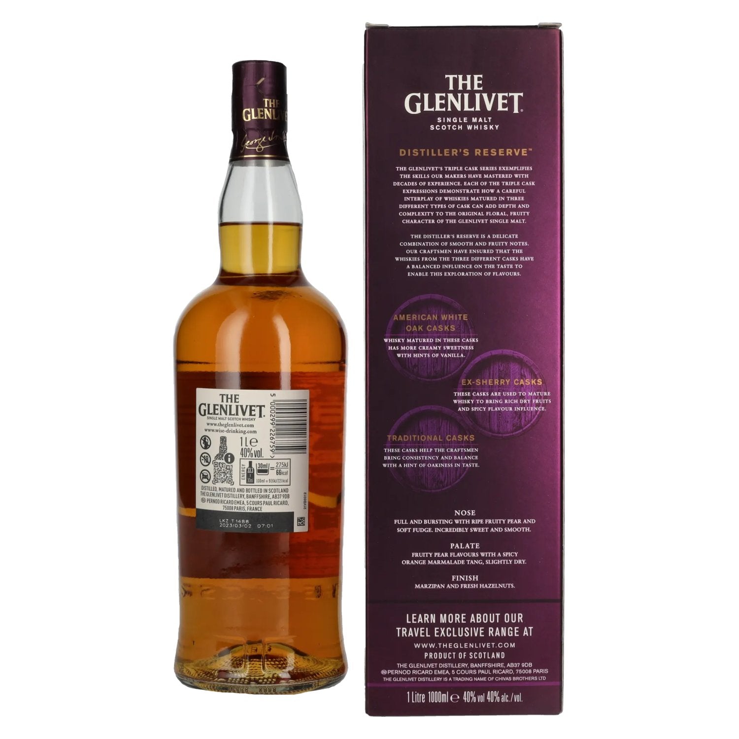 The Glenlivet DISTILLER'S RESERVE Triple Cask Matured 40% Vol. 1l in Geschenkbox
