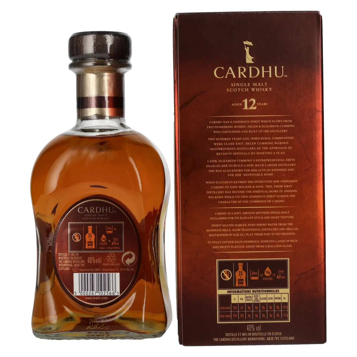 Cardhu 12 Years Old Single Malt Scotch Whisky 40% Vol. 0,7l en boîte cadeau
