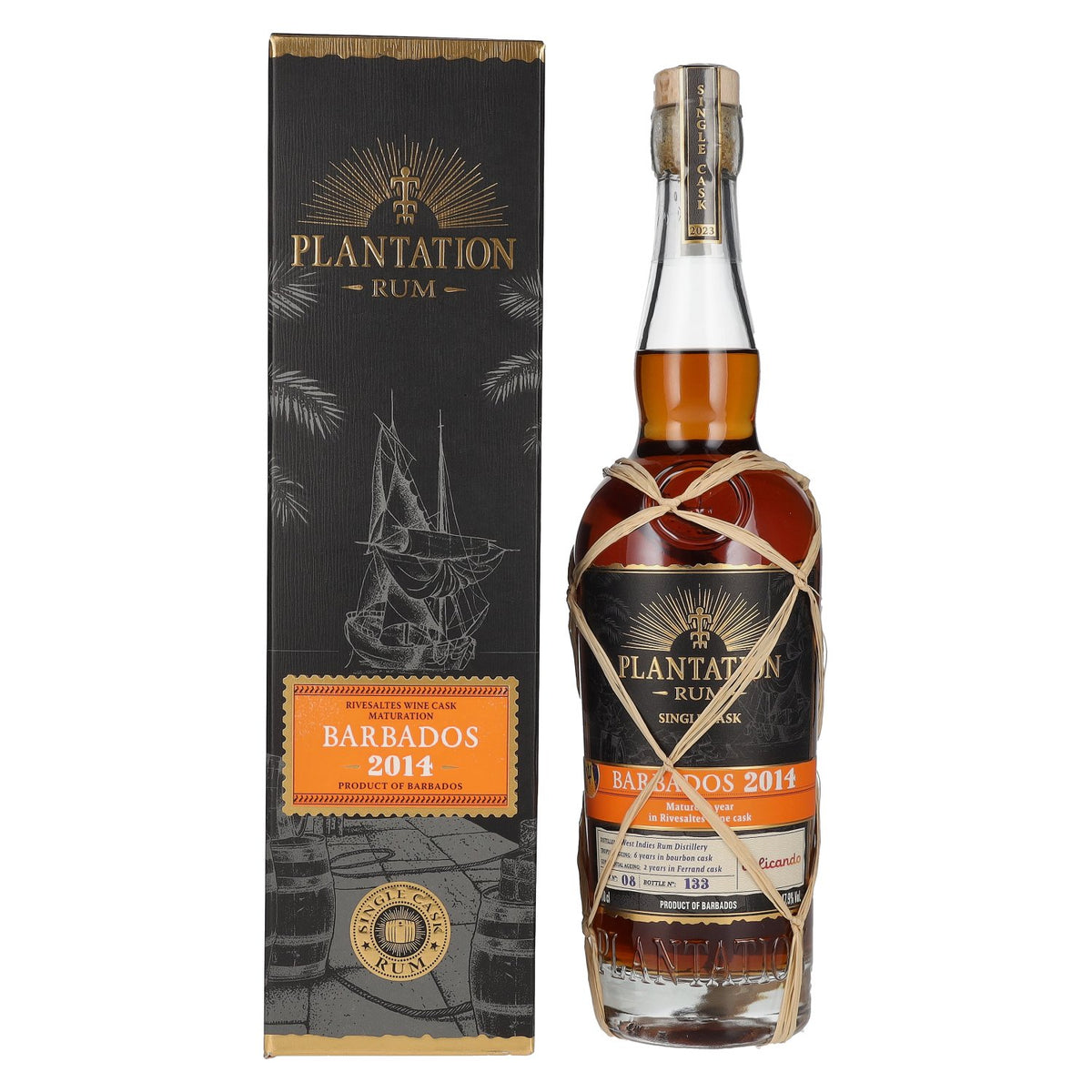 Plantation Rum BARBADOS 2014 Riversaltes Finish by delicando 2023 47,9% Vol. 0,7l in gift box