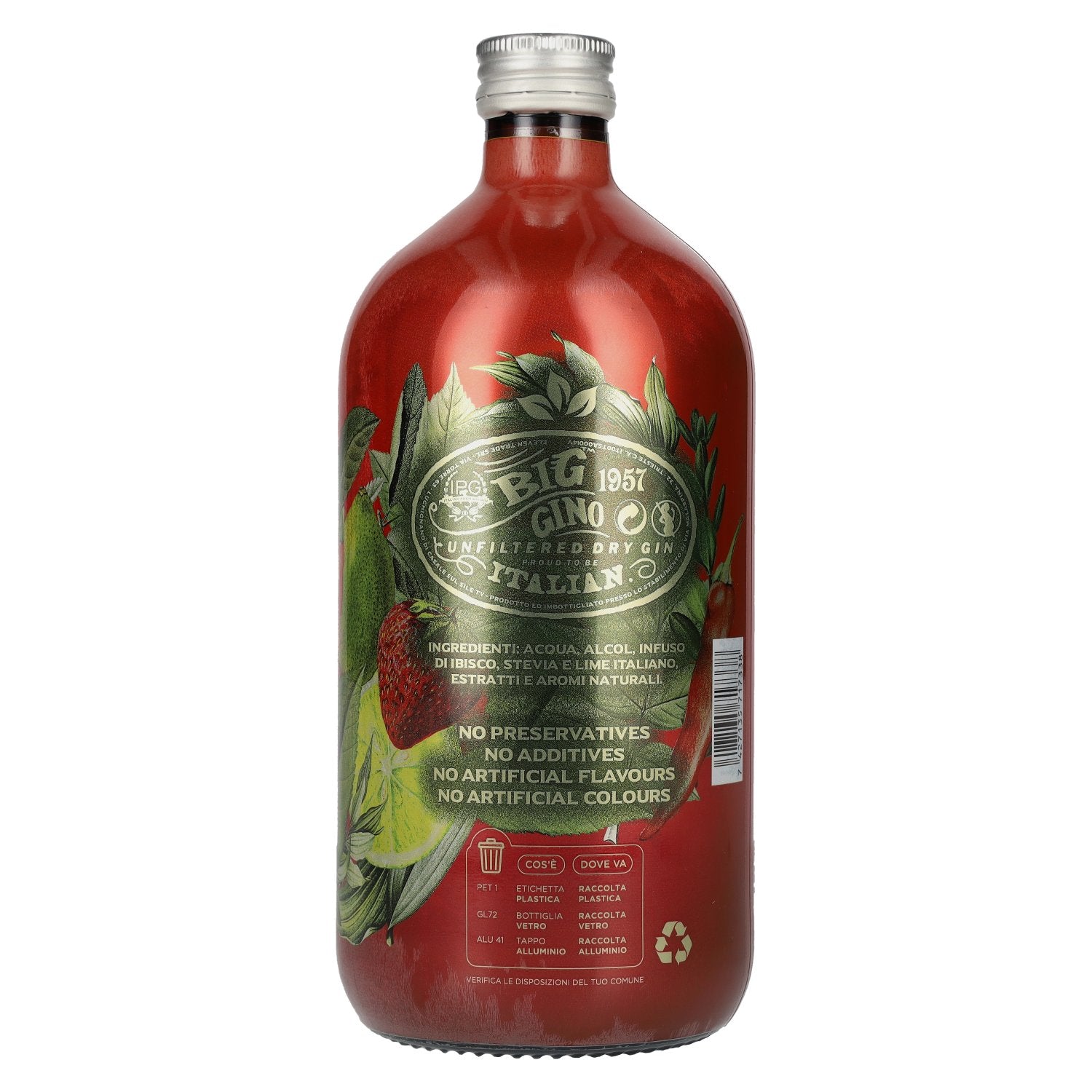 Big Gino Gin RED HOT FRUITS 38% Vol. 1l