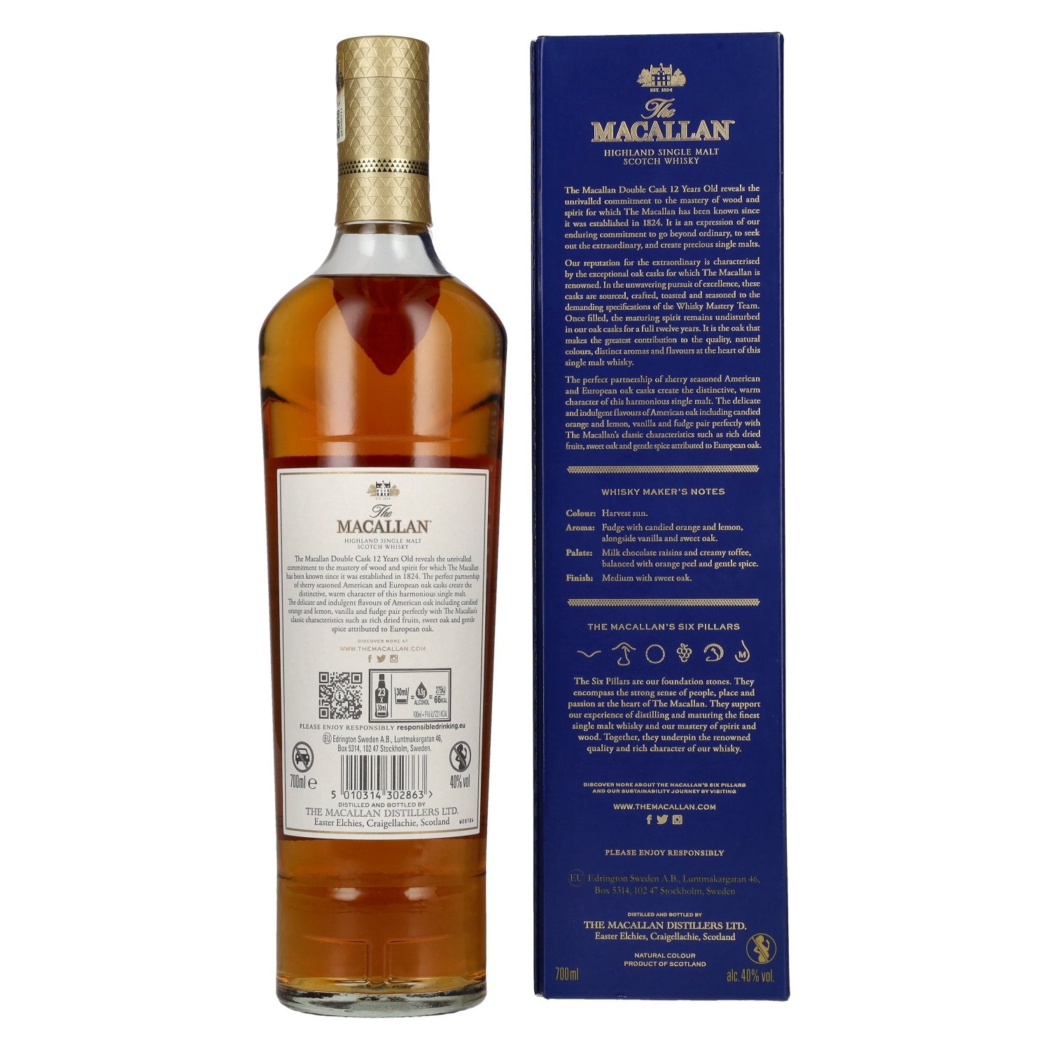The Macallan 12 Years Old DOUBLE CASK COLLECTION 40% Vol. 0,7l in Geschenkbox