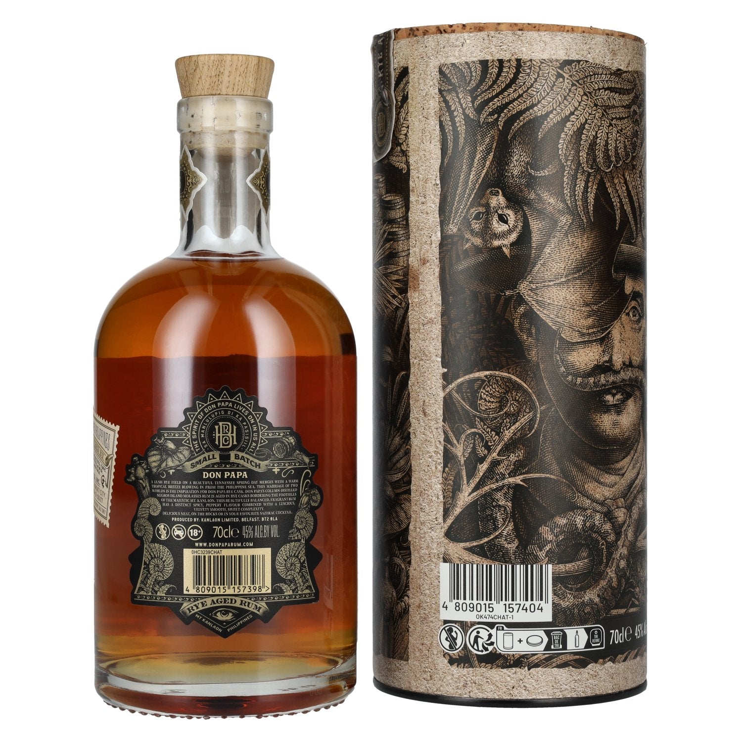 Don Papa Rum Rye Aged 45% vol. 0,7l en boîte cadeau