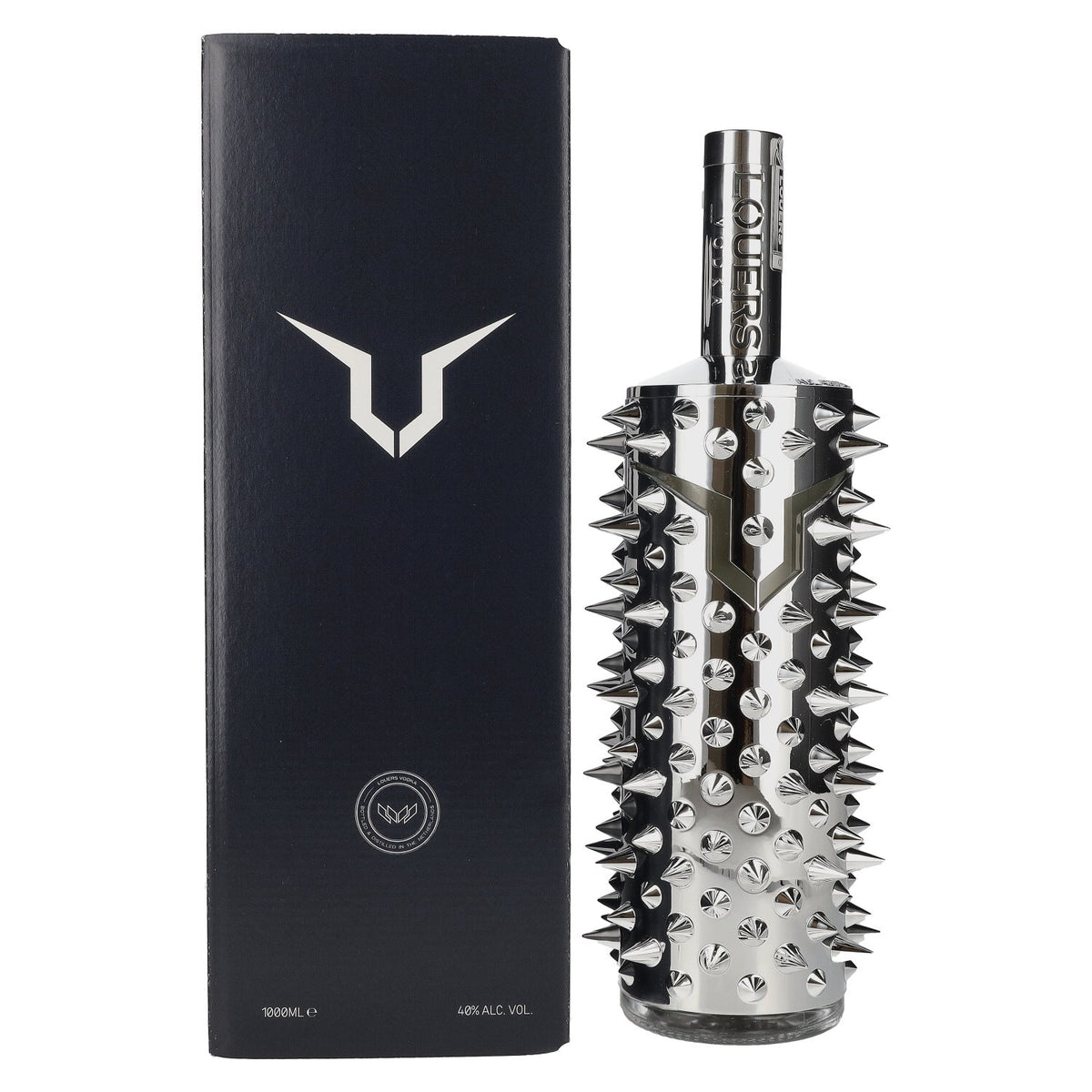 Vodka Louers 40 % vol., 1 l, dans un coffret cadeau avec autocollant lumineux LED