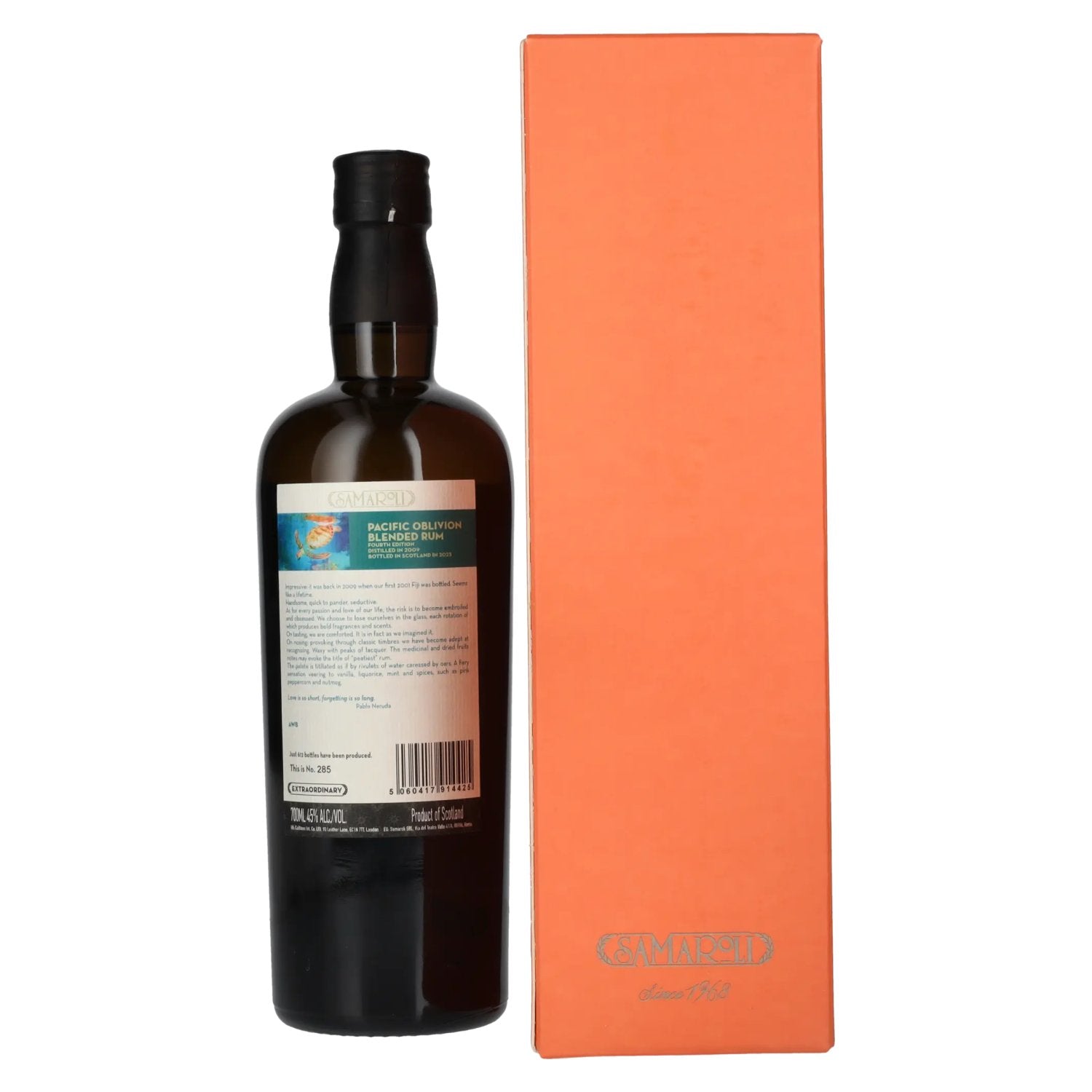 Samaroli Pacific Oblivion Blended Rum 2009 45% Vol. 0,7l in gift box