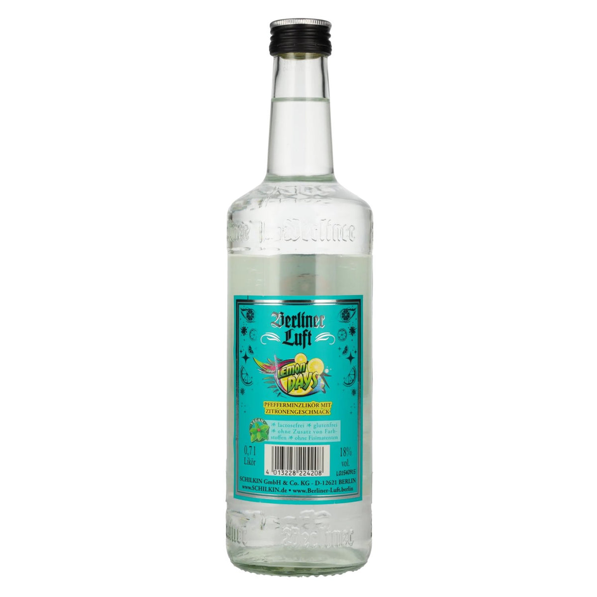 Berliner Luft LEMON DAYS La fraîcheur Liqueur de menthe 18% Vol. 0,7l