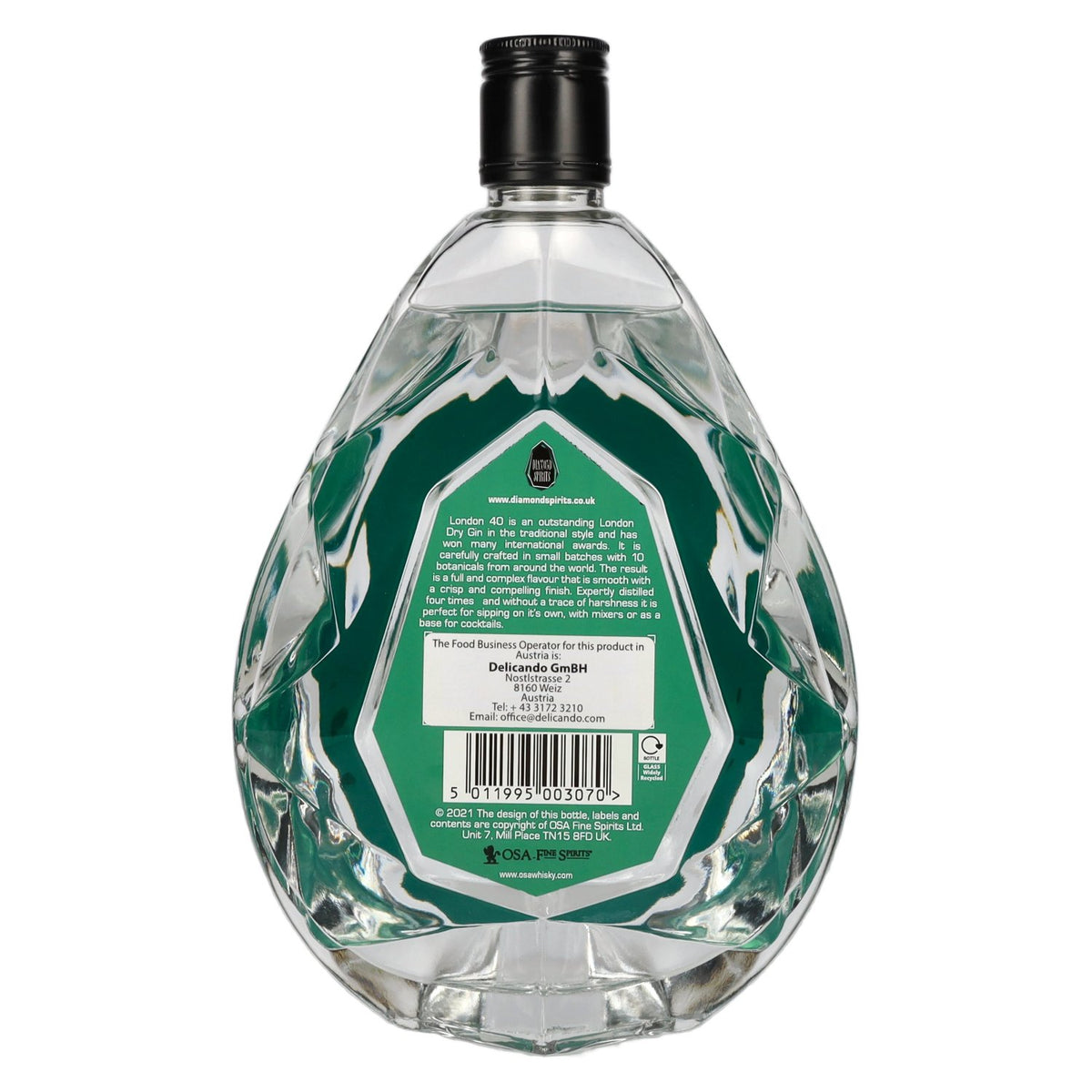 London 40 London Dry Gin 40% ABV 0.7l