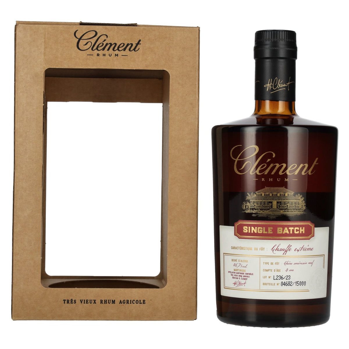 Clément Rhum Chauffe Extrême Single Batch 46,7% Vol. 0,5l in gift box