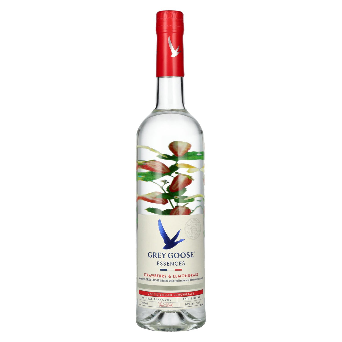 Grey Goose Essences STRAWBERRY &amp; LEMONGRASS Flavoured Vodka 30% Vol. 0,7l
