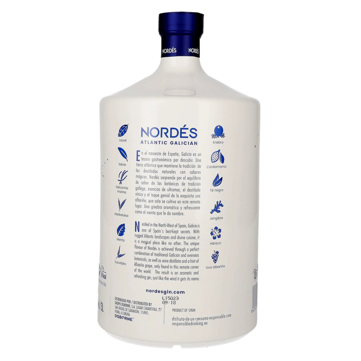 Nordes Atlantic Galician Gin 40% Vol. 3l