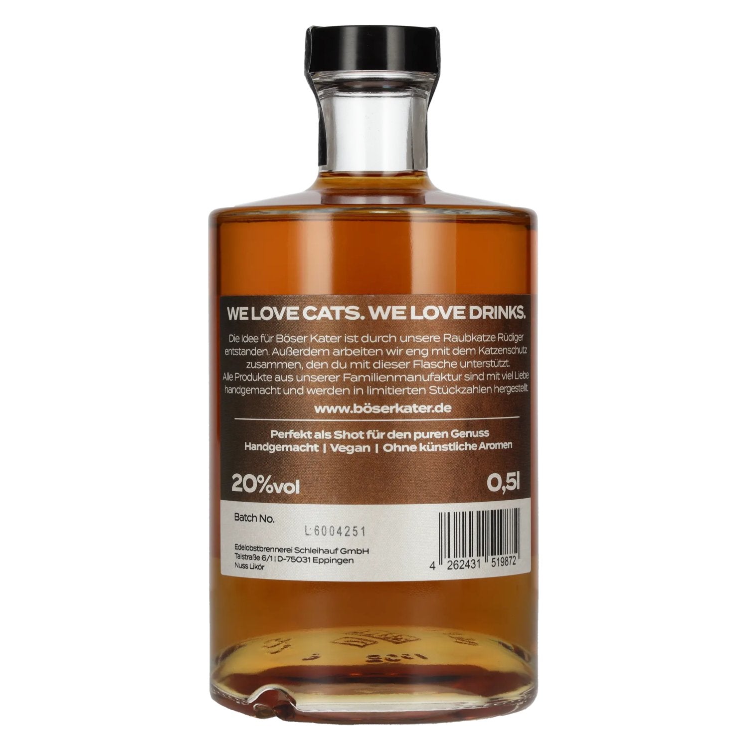 BÖSER KATER Dumme Nuss Likör 20% Vol. 0,5l