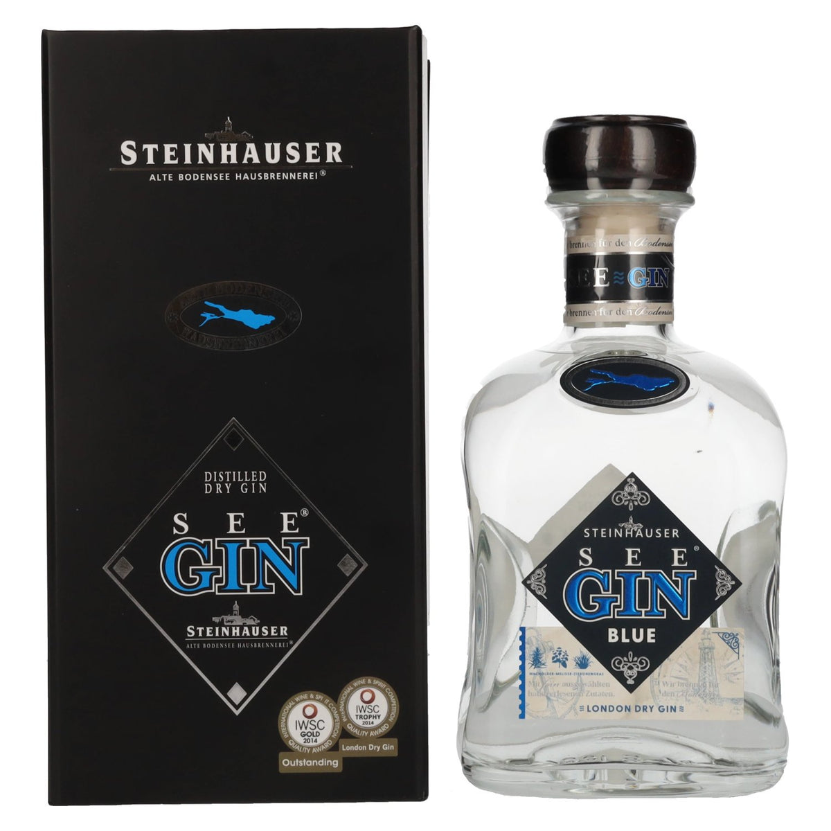 Steinhauser SeeGin BLUE London Dry Gin 48% vol. 0,7l en boîte cadeau