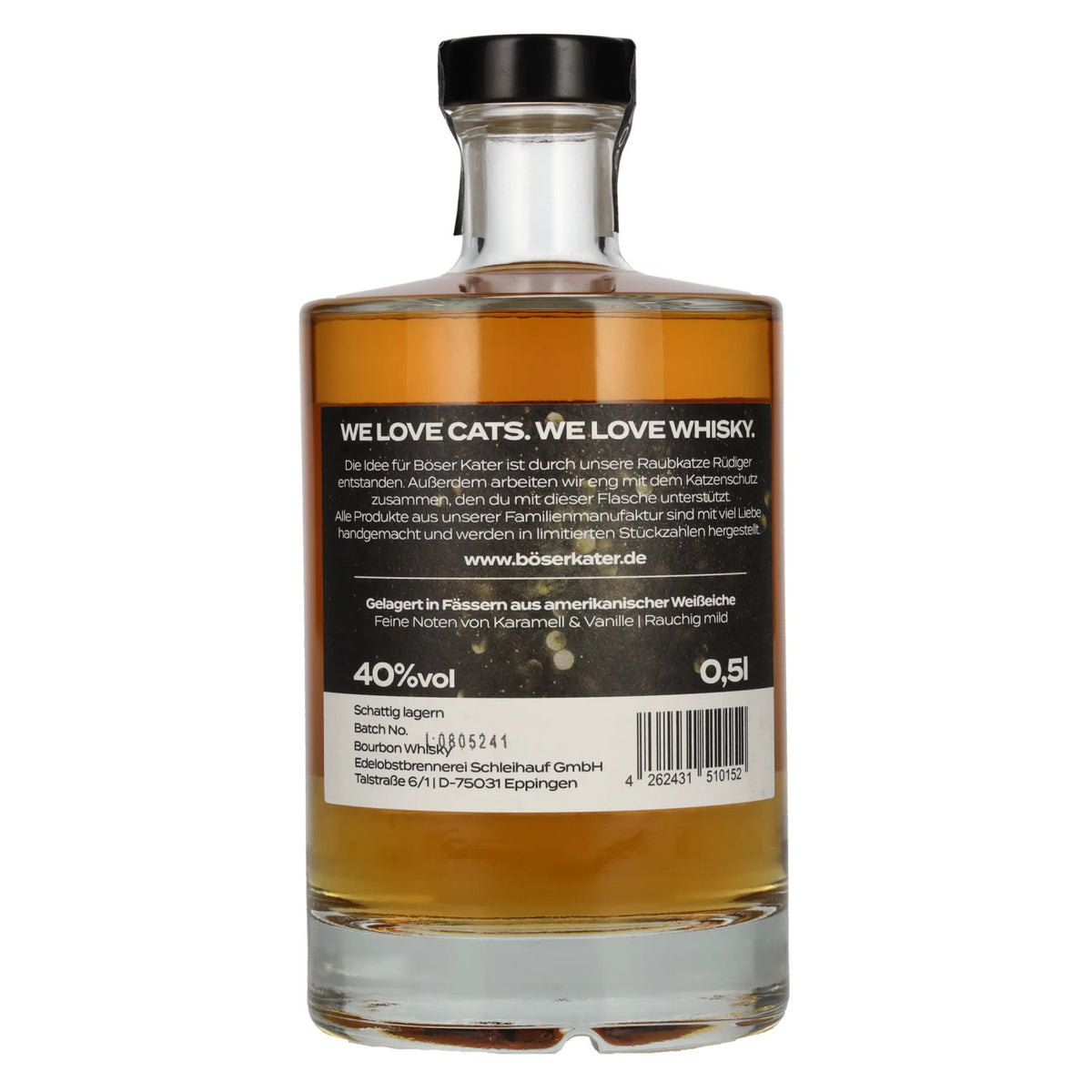 Böser Kater Bourbon Whisky 40% ABV 0.5l