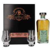 Signatory Vintage MOSSTOWIE 45 ans d'âge, 30e anniversaire, 1973, 51,6 % vol., 0,7 l, dans un coffret en bois avec 2 verres