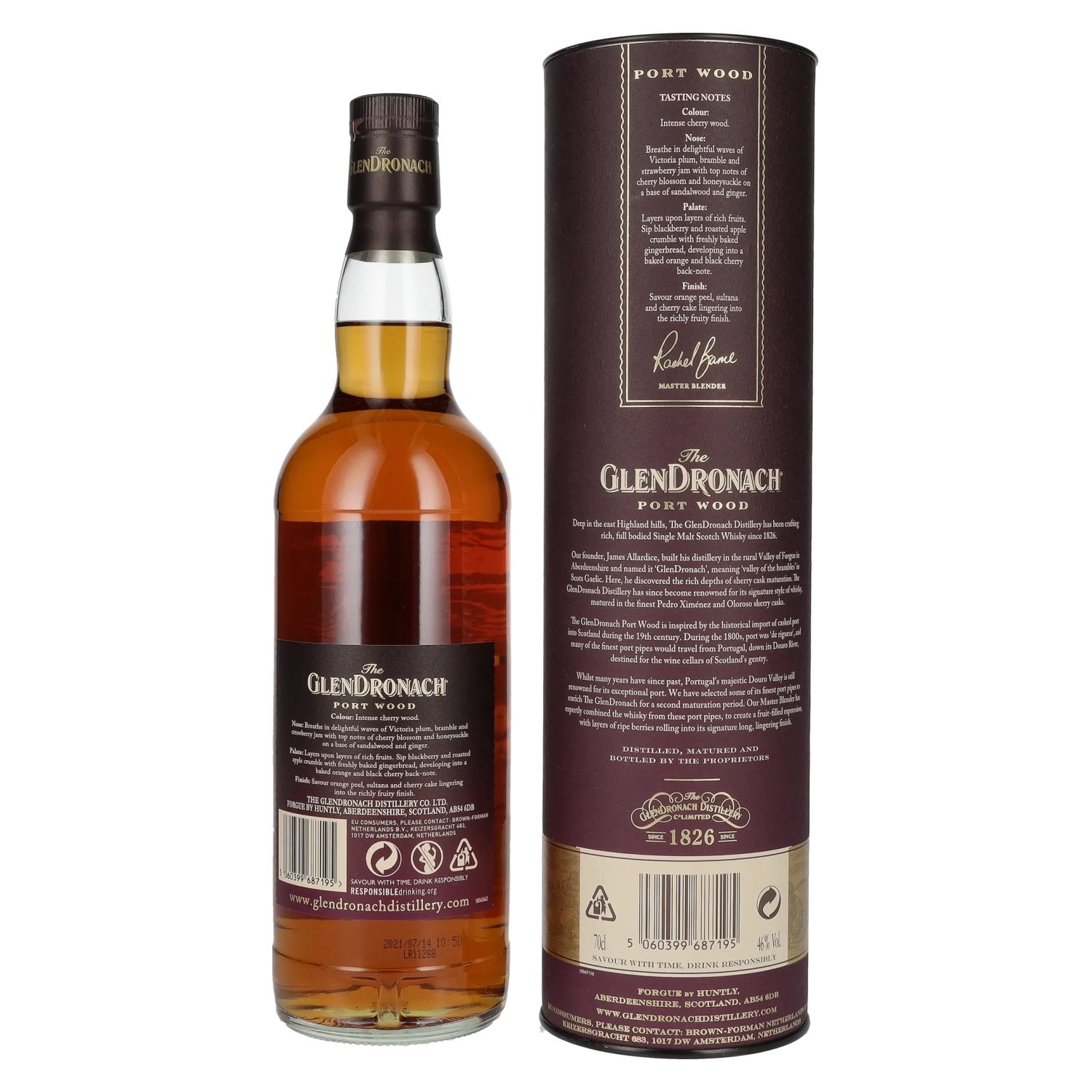 The GlenDronach PORT WOOD Highland Single Malt 46% Vol. 0,7l in gift box