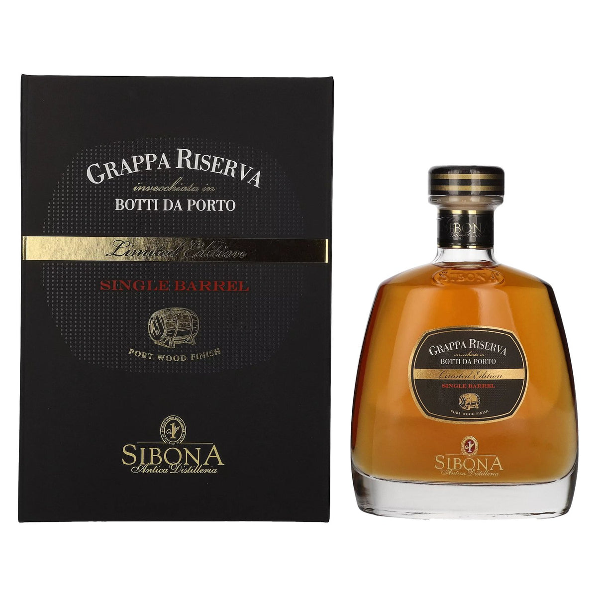 Sibona GRAPPA RISERVA Botti da Porto SINGLE BARREL Limited Edition 44% Vol. 0.7l in gift box