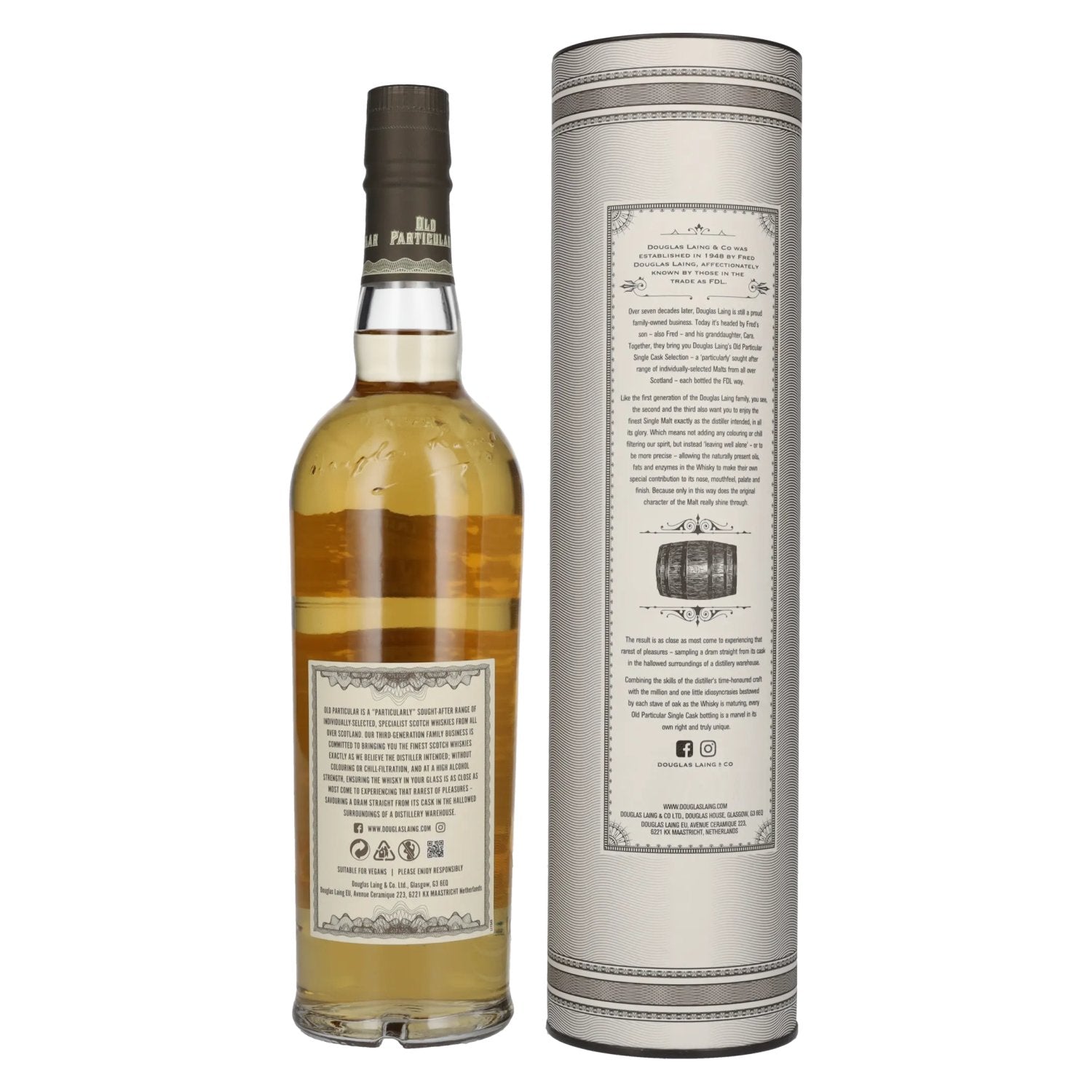 Douglas Laing OLD PARTICULAR Glentauchers 15 Years Old Single Cask Malt 2007 48,4% Vol. 0,7l in gift box