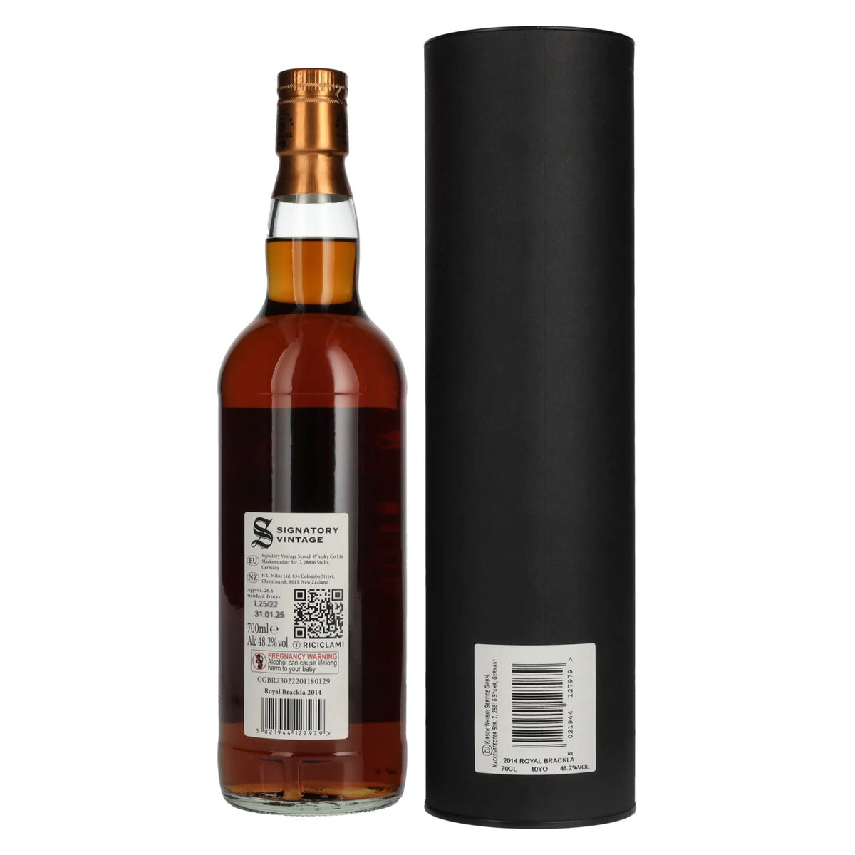 Signatory Vintage Small Batch Edition ROYAL BRACKLA 10 Years Old Single Malt #17 2014 48,2% Vol. 0,7l en boîte cadeau
