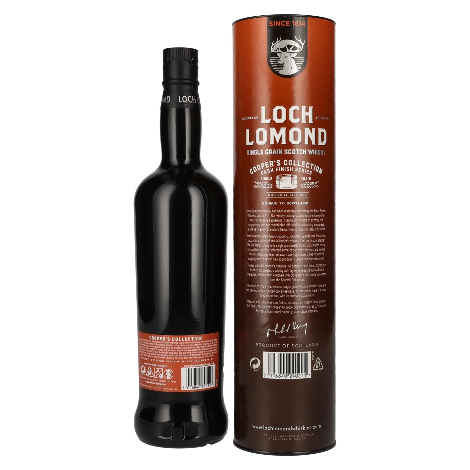 Loch Lomond COOPER COLLECTION Spanish Oak Cask Single Grain Scotch Whisky 50% Vol. 0,7l in Geschenkbox