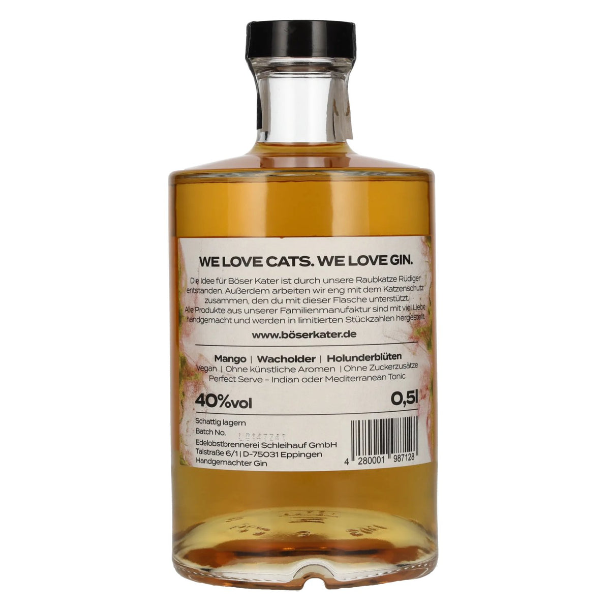 Böser Kater Handcrafted Fruity Mango Gin 40% ABV 0.5l